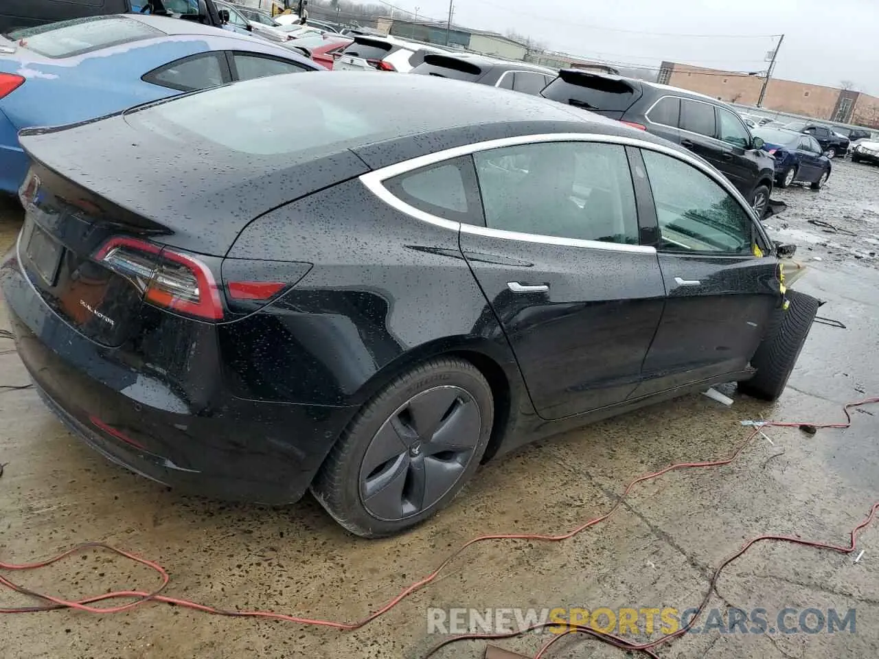 3 Photograph of a damaged car 5YJ3E1EB2KF384303 TESLA MODEL 3 2019
