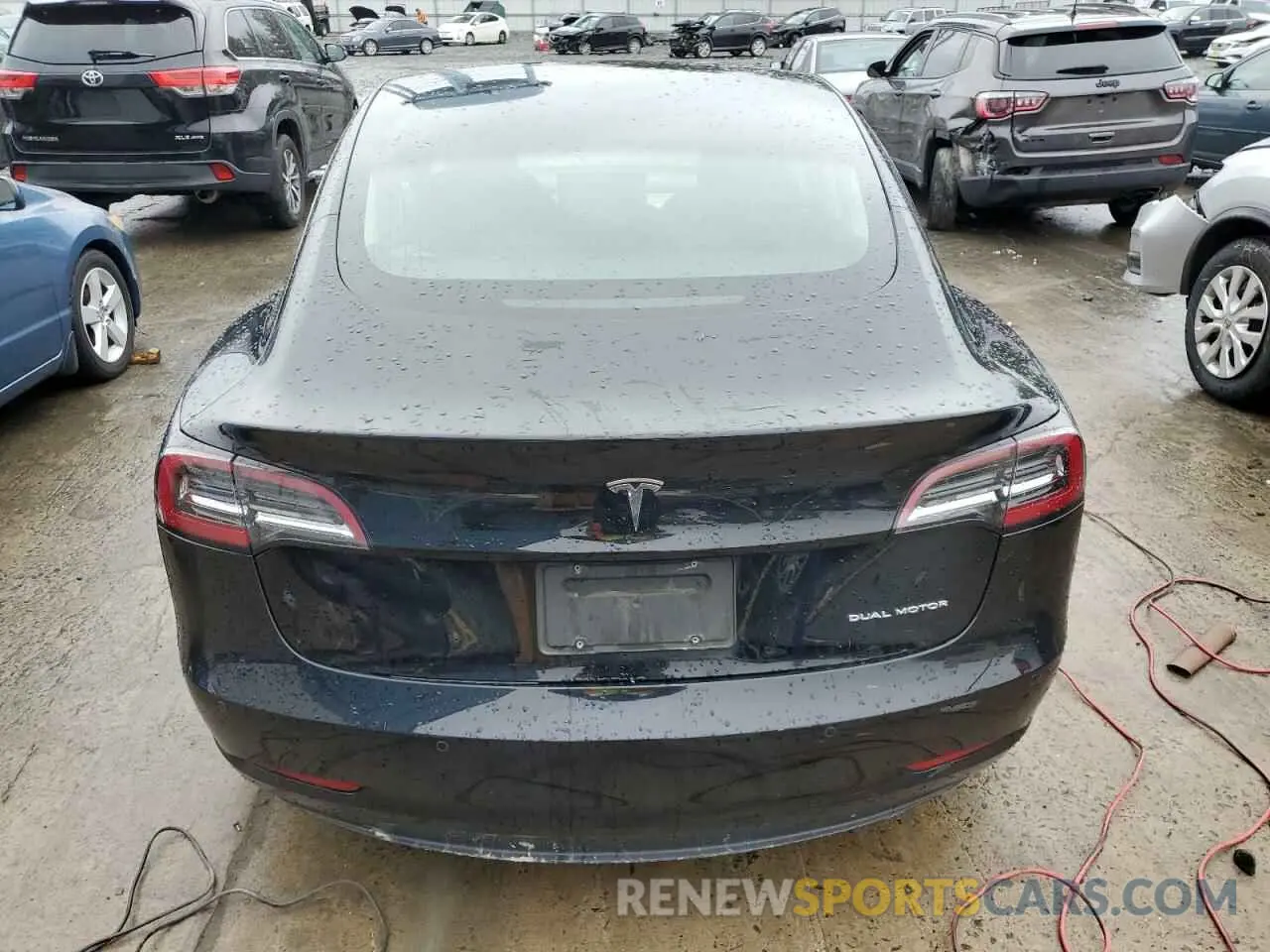 6 Photograph of a damaged car 5YJ3E1EB2KF384303 TESLA MODEL 3 2019