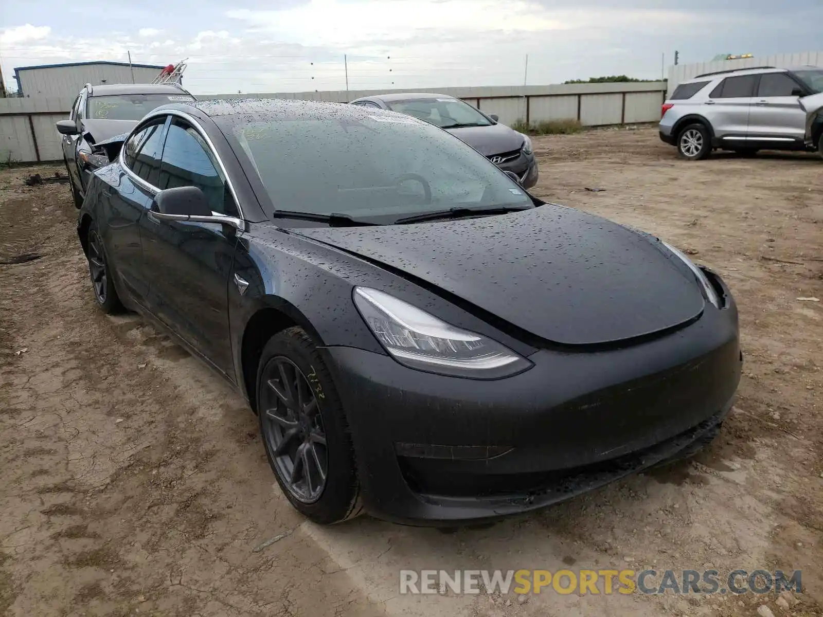 1 Photograph of a damaged car 5YJ3E1EB2KF384334 TESLA MODEL 3 2019