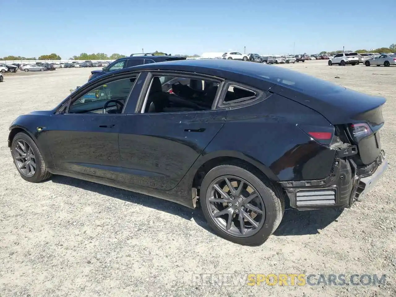 2 Photograph of a damaged car 5YJ3E1EB2KF384382 TESLA MODEL 3 2019