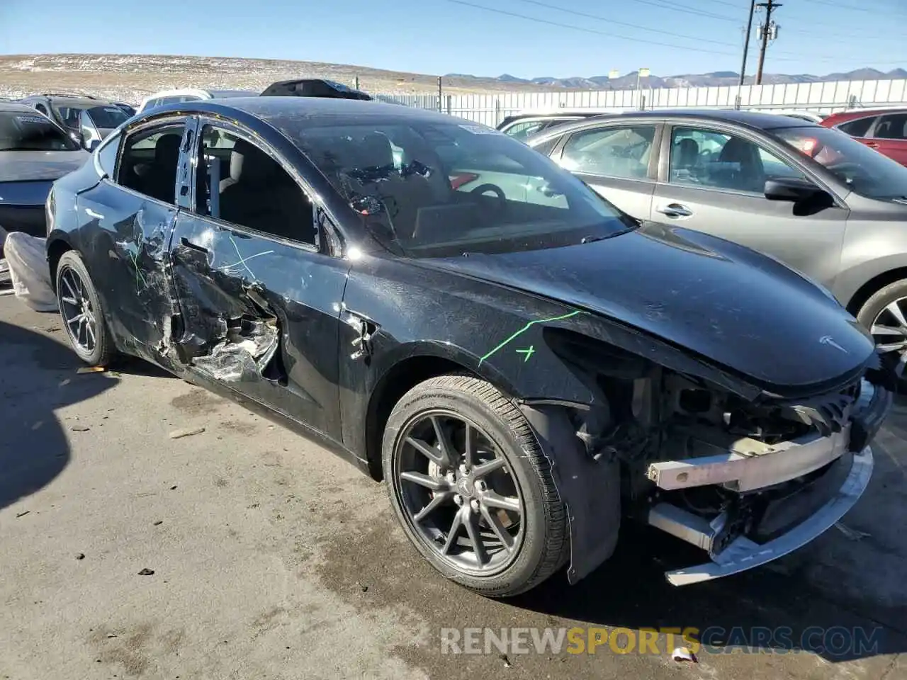 4 Photograph of a damaged car 5YJ3E1EB2KF385127 TESLA MODEL 3 2019