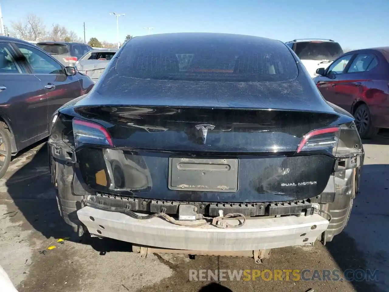 6 Photograph of a damaged car 5YJ3E1EB2KF385127 TESLA MODEL 3 2019