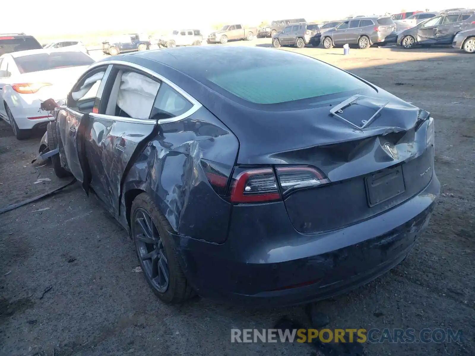 3 Photograph of a damaged car 5YJ3E1EB2KF386715 TESLA MODEL 3 2019