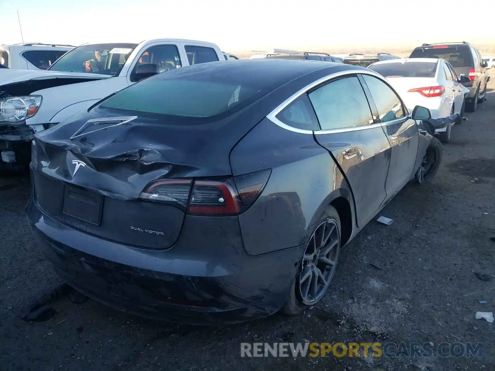 4 Photograph of a damaged car 5YJ3E1EB2KF386715 TESLA MODEL 3 2019