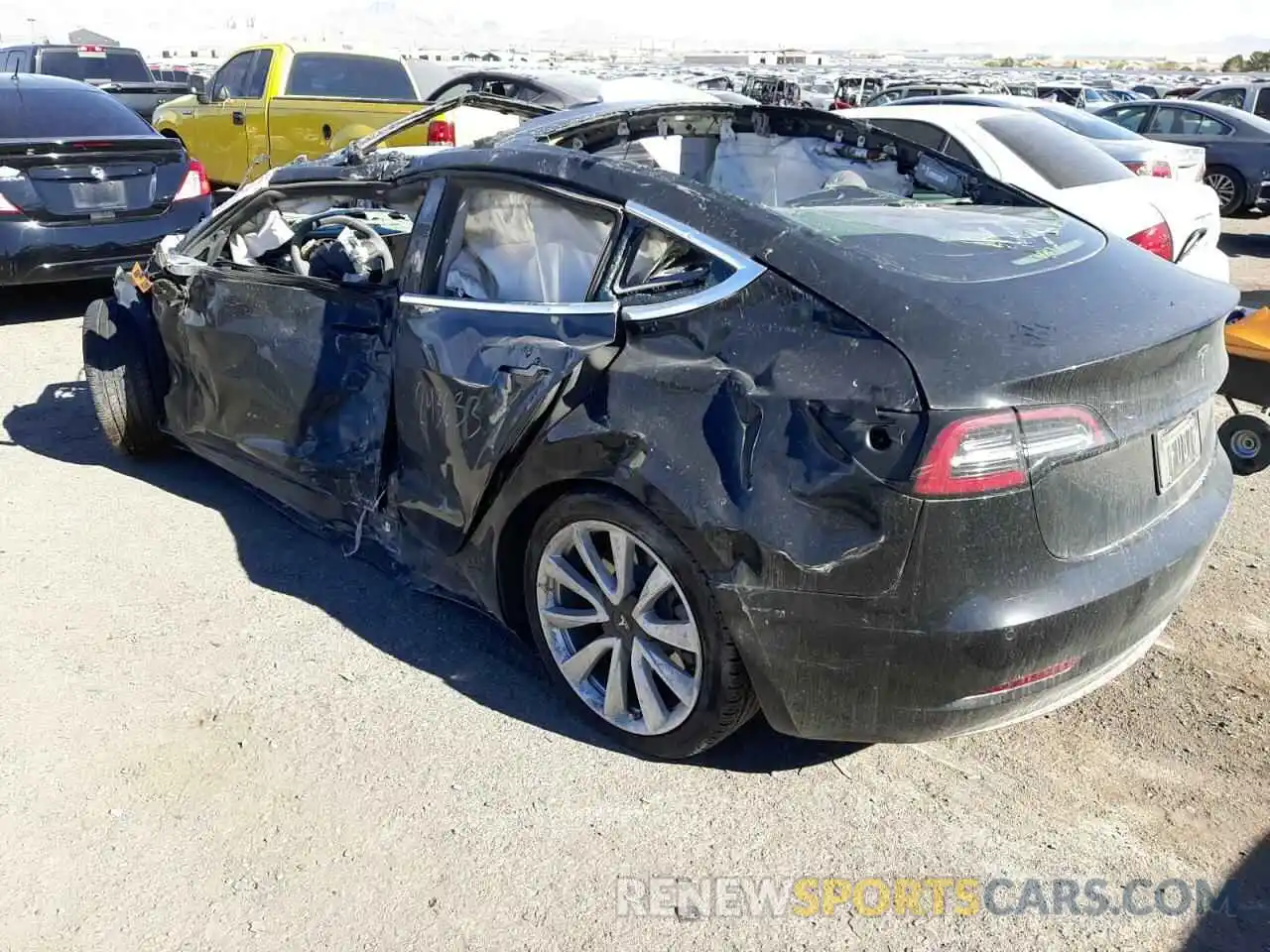 3 Photograph of a damaged car 5YJ3E1EB2KF388769 TESLA MODEL 3 2019