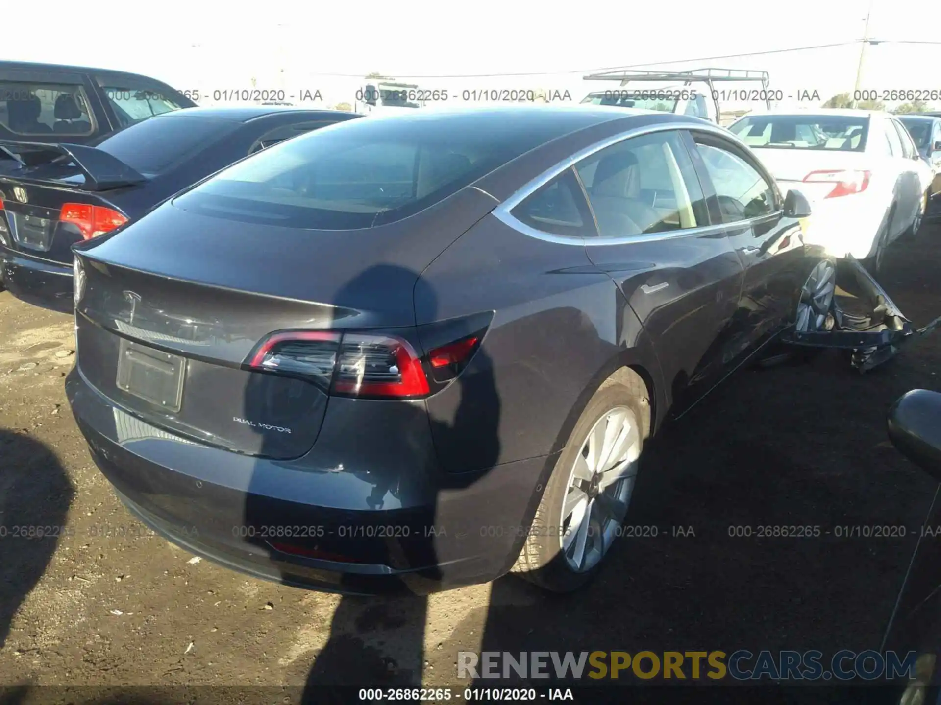 4 Photograph of a damaged car 5YJ3E1EB2KF389341 TESLA MODEL 3 2019