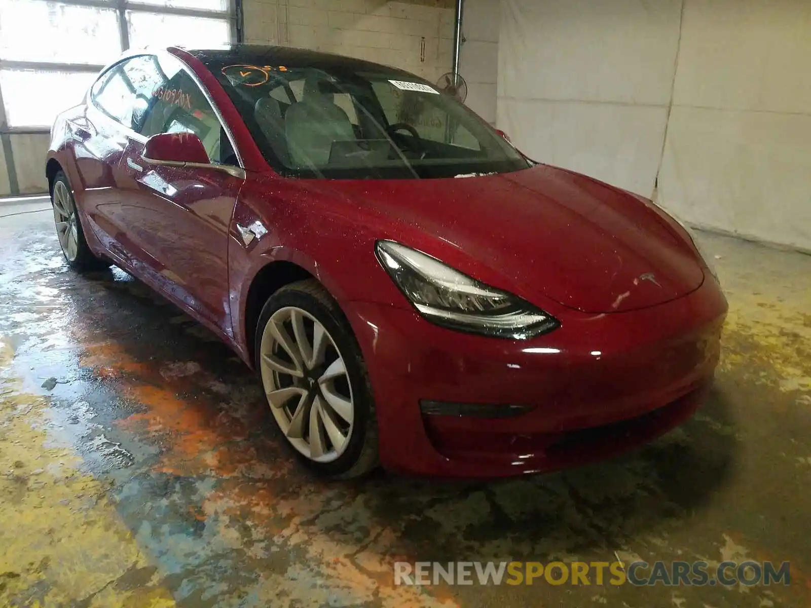 1 Photograph of a damaged car 5YJ3E1EB2KF391817 TESLA MODEL 3 2019