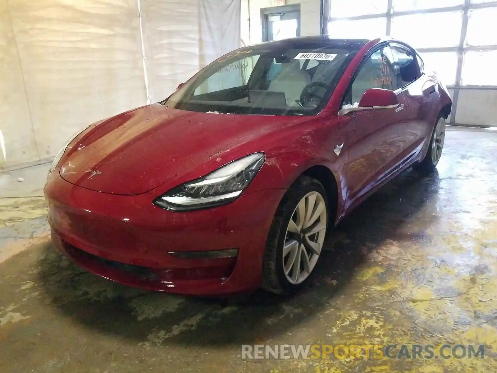 2 Photograph of a damaged car 5YJ3E1EB2KF391817 TESLA MODEL 3 2019