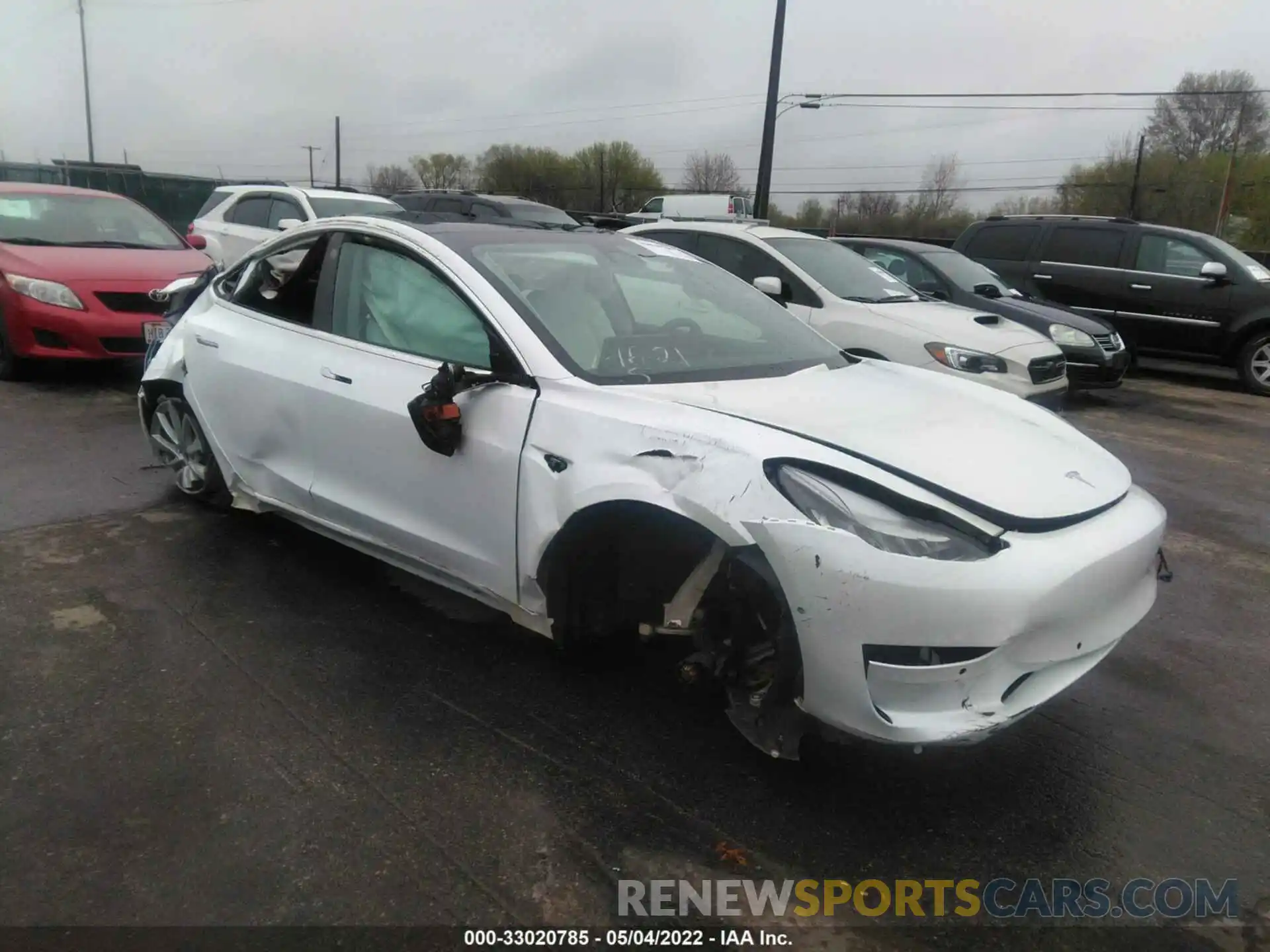 1 Photograph of a damaged car 5YJ3E1EB2KF392286 TESLA MODEL 3 2019