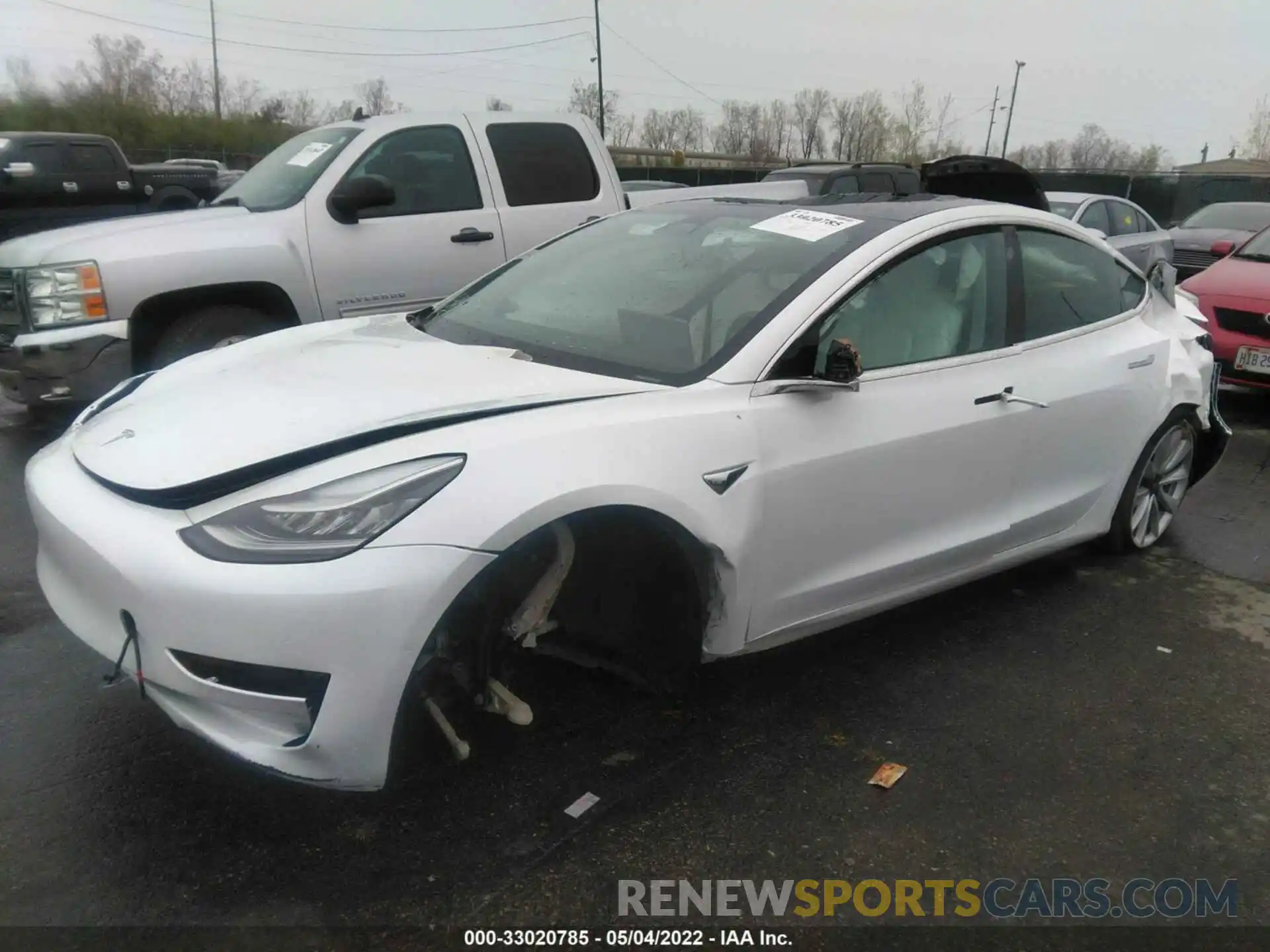 2 Photograph of a damaged car 5YJ3E1EB2KF392286 TESLA MODEL 3 2019