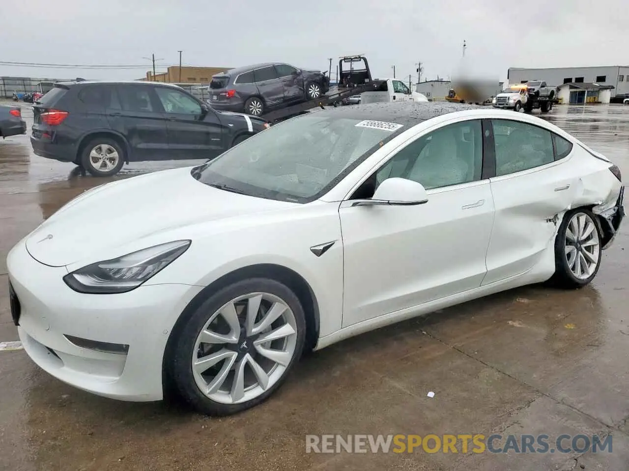 1 Photograph of a damaged car 5YJ3E1EB2KF392305 TESLA MODEL 3 2019