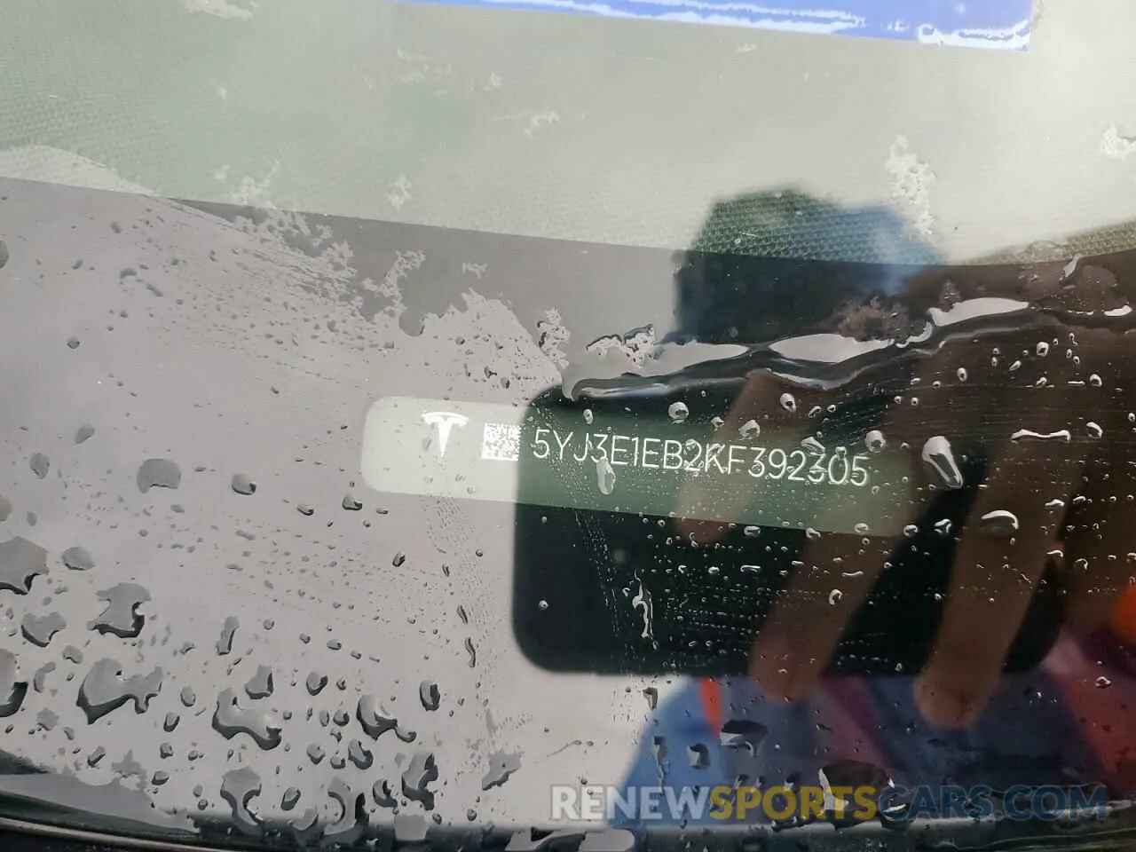 12 Photograph of a damaged car 5YJ3E1EB2KF392305 TESLA MODEL 3 2019