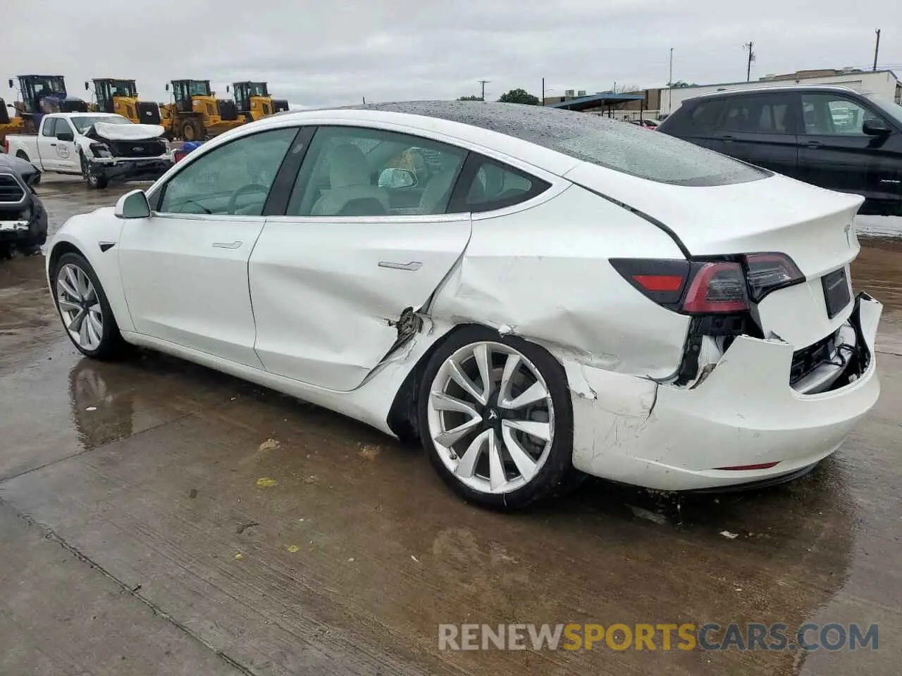 2 Photograph of a damaged car 5YJ3E1EB2KF392305 TESLA MODEL 3 2019
