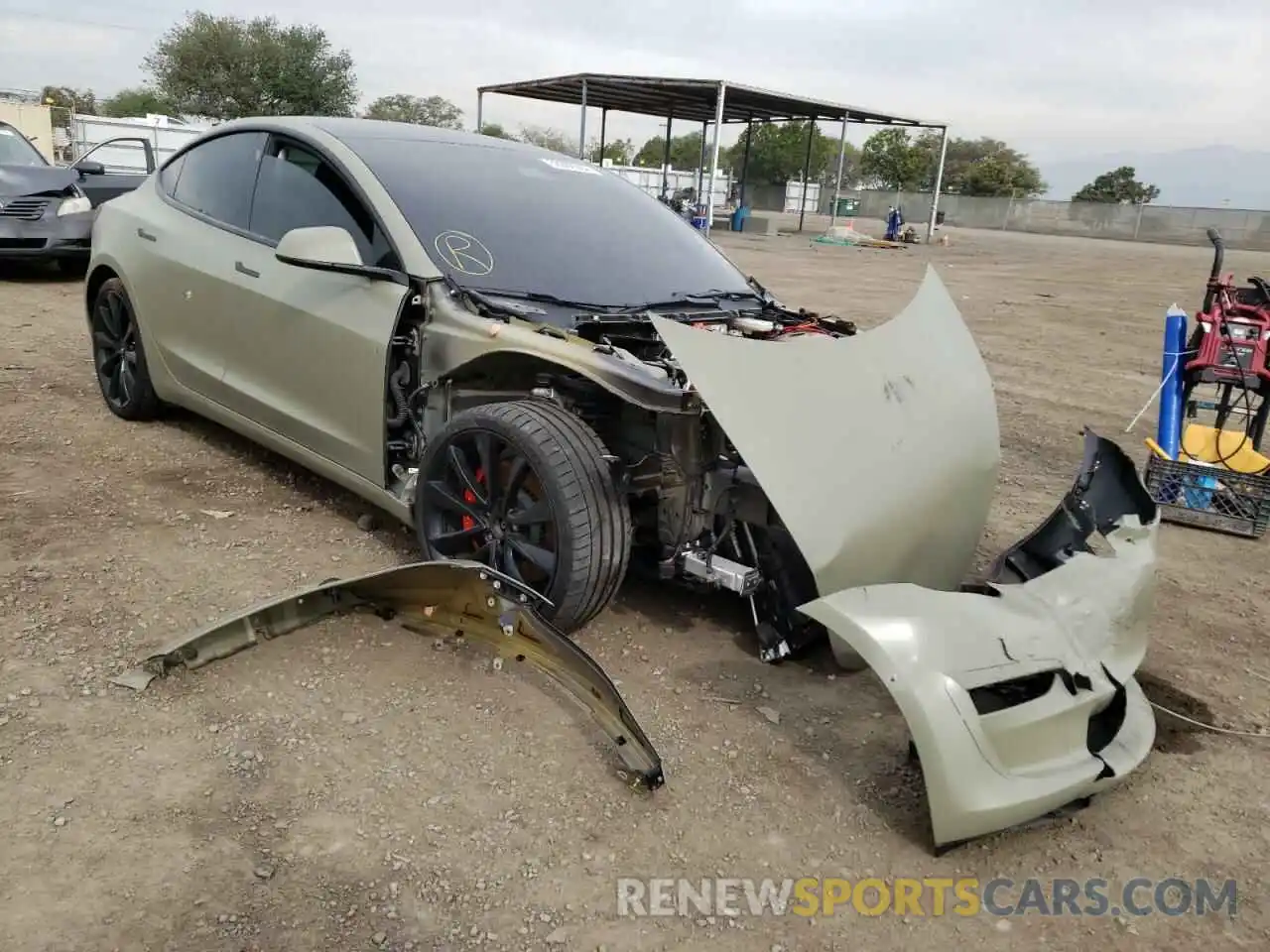 1 Photograph of a damaged car 5YJ3E1EB2KF392658 TESLA MODEL 3 2019