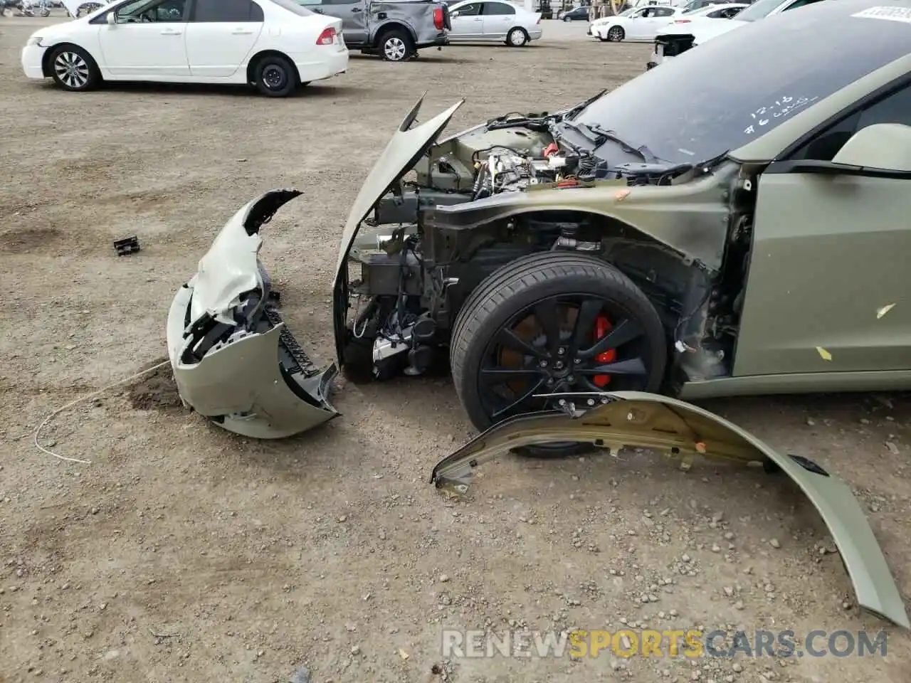 9 Photograph of a damaged car 5YJ3E1EB2KF392658 TESLA MODEL 3 2019