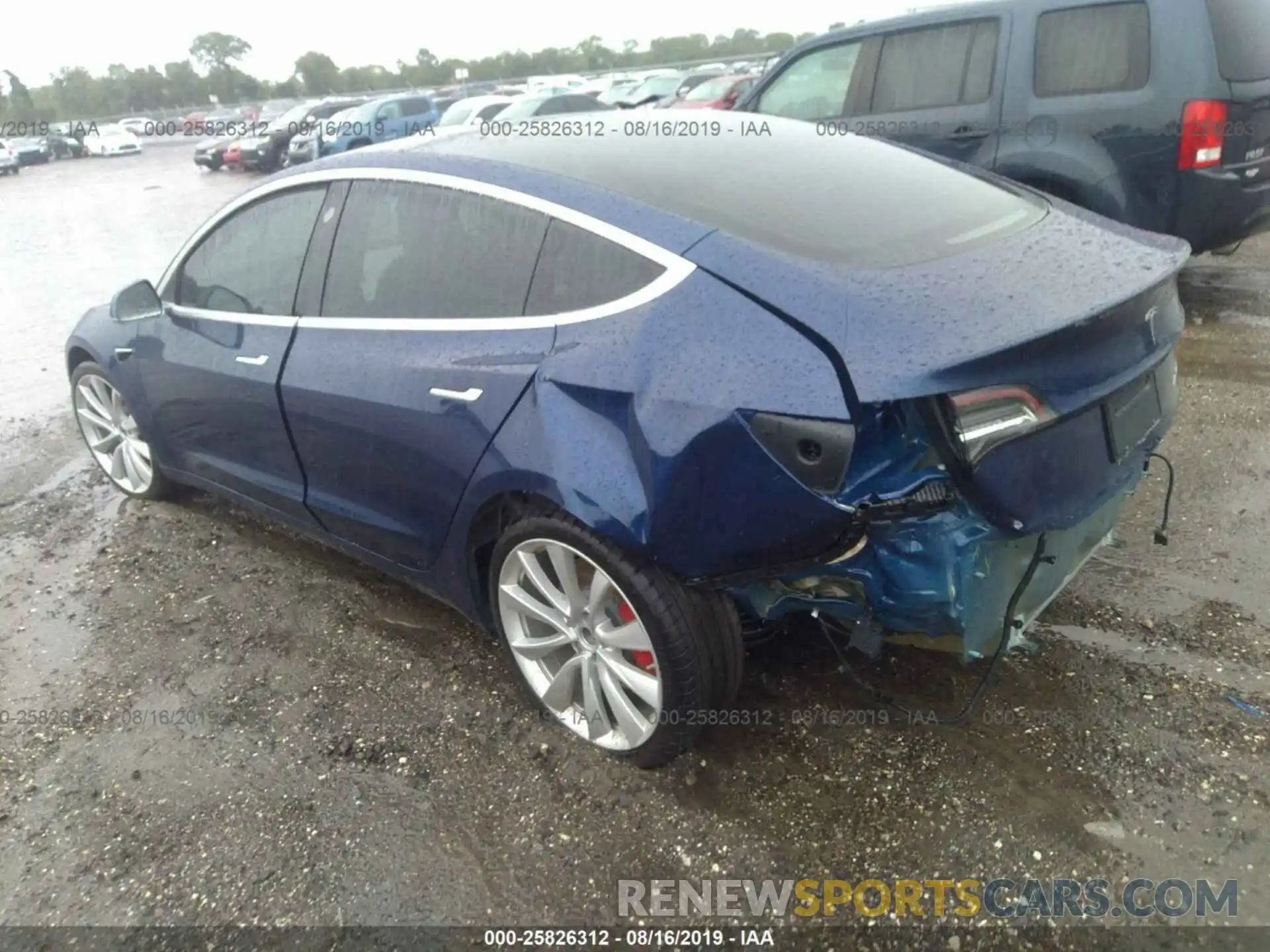 3 Photograph of a damaged car 5YJ3E1EB2KF393051 TESLA MODEL 3 2019