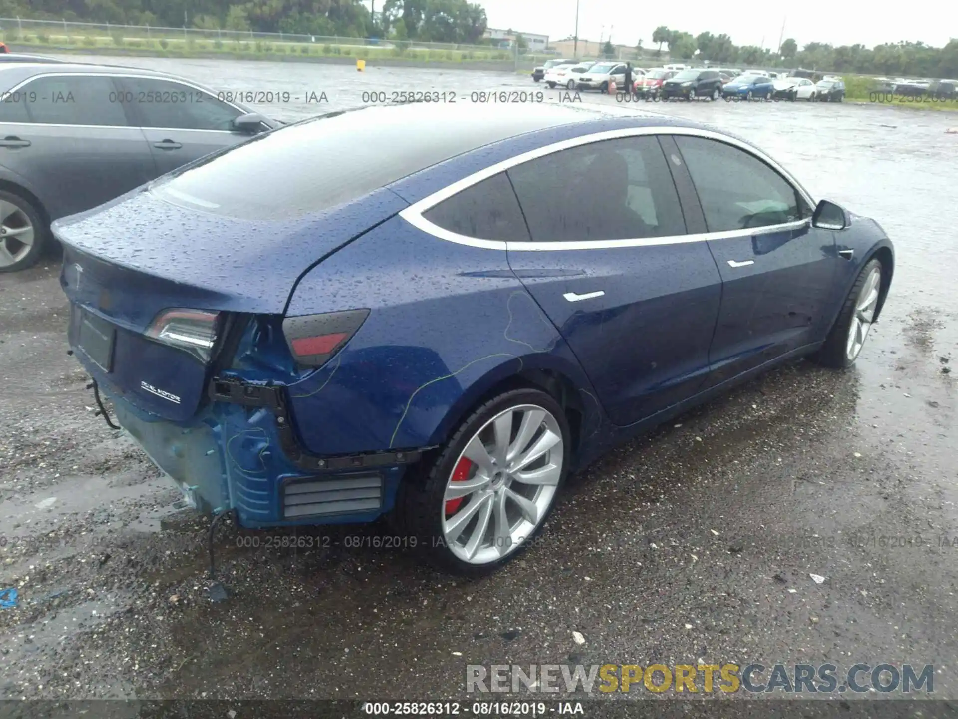 4 Photograph of a damaged car 5YJ3E1EB2KF393051 TESLA MODEL 3 2019