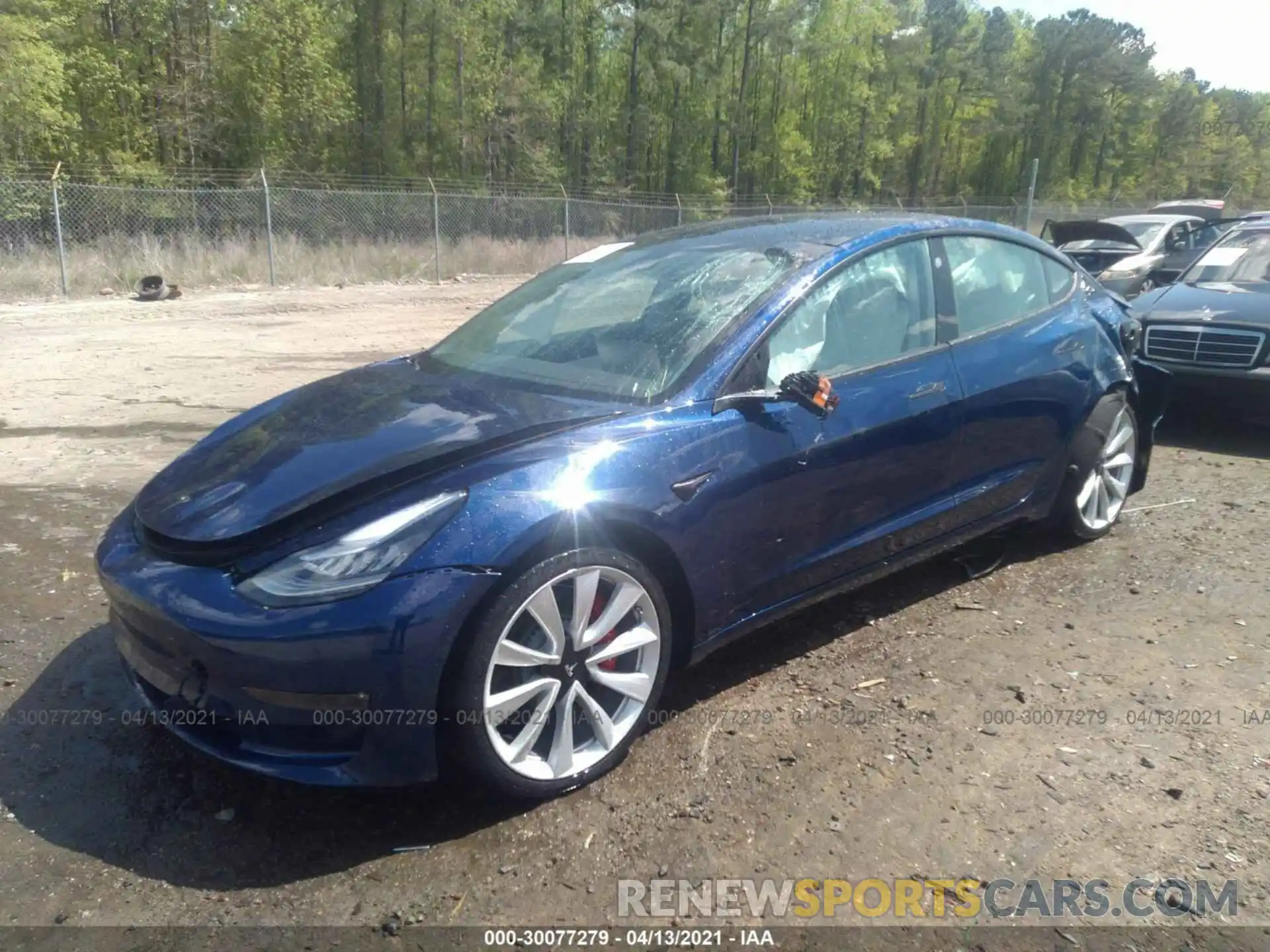 2 Photograph of a damaged car 5YJ3E1EB2KF413783 TESLA MODEL 3 2019