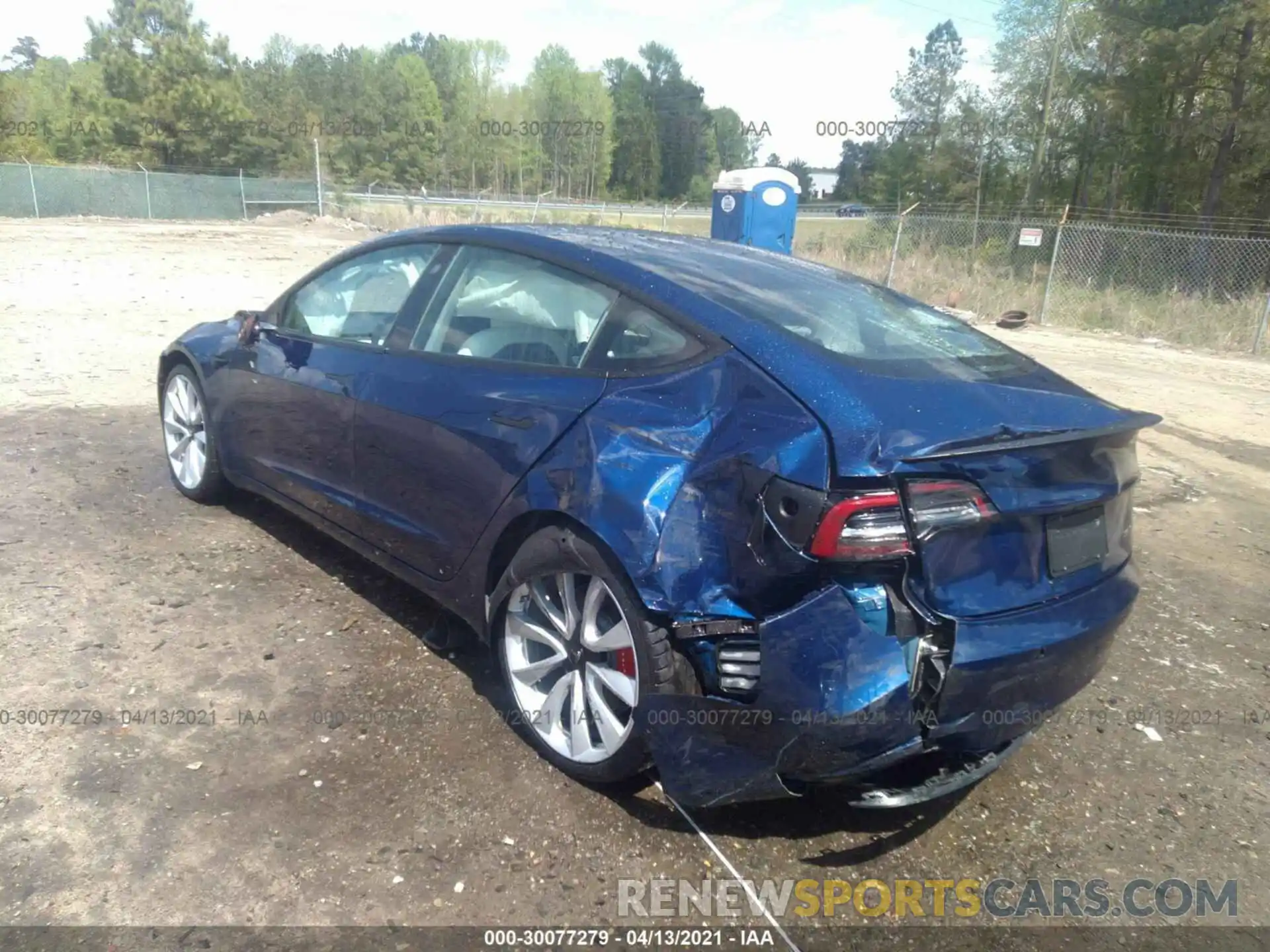 3 Photograph of a damaged car 5YJ3E1EB2KF413783 TESLA MODEL 3 2019