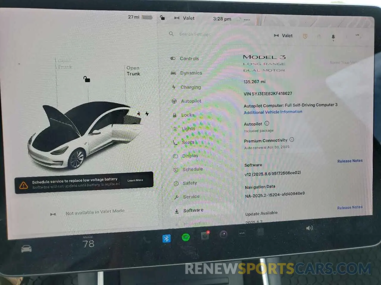 9 Photograph of a damaged car 5YJ3E1EB2KF418627 TESLA MODEL 3 2019