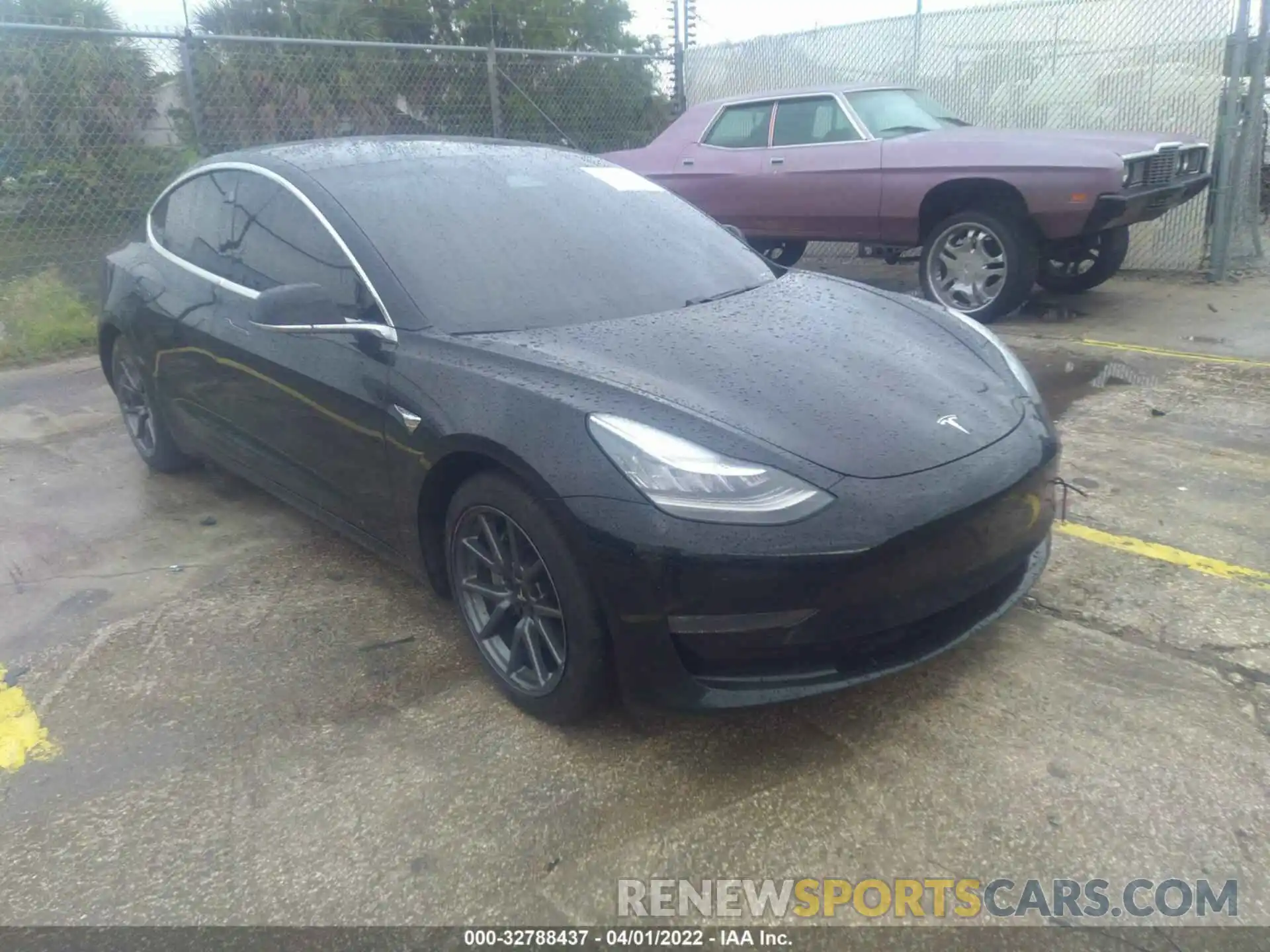 1 Photograph of a damaged car 5YJ3E1EB2KF437257 TESLA MODEL 3 2019