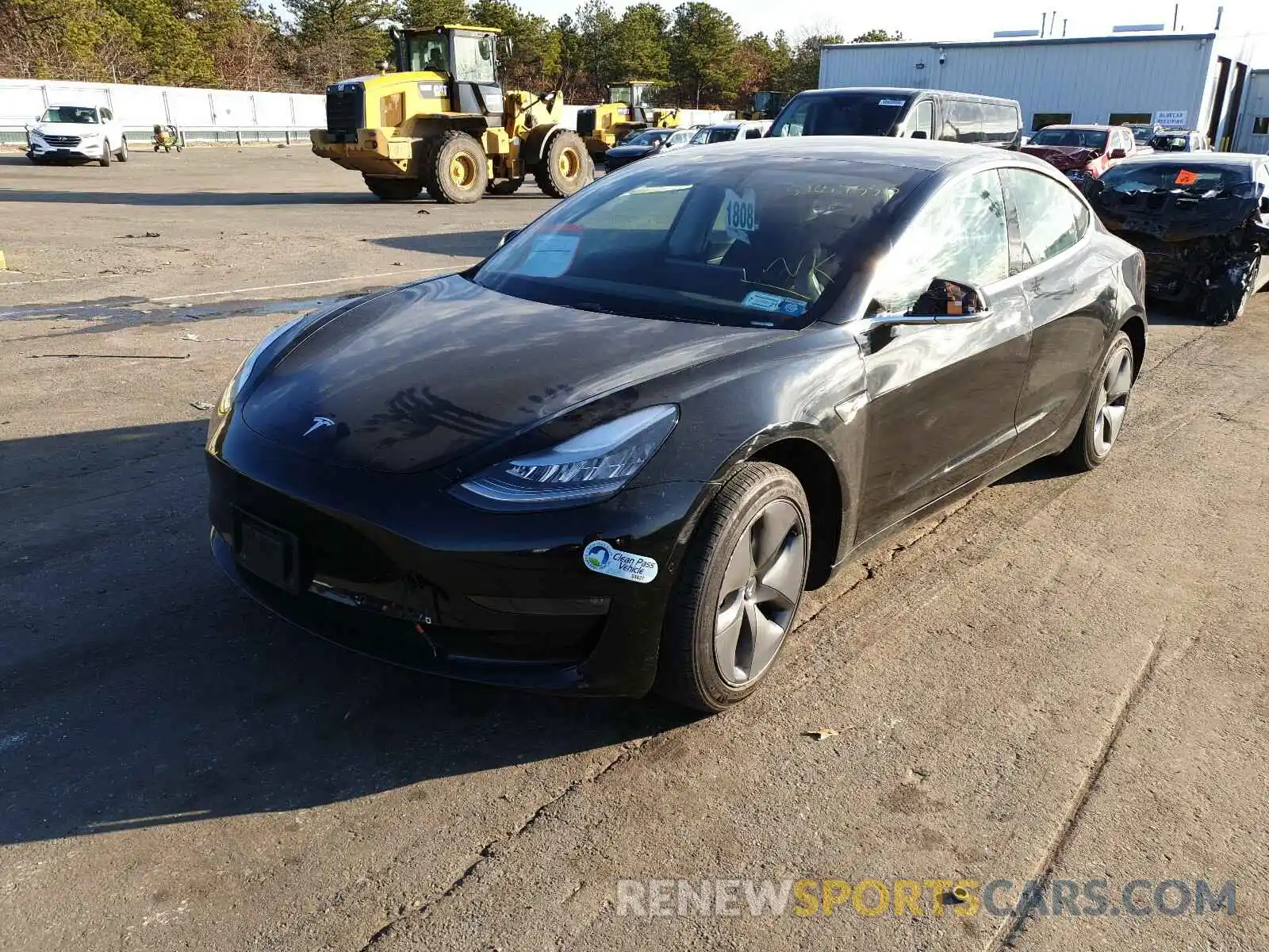 2 Photograph of a damaged car 5YJ3E1EB2KF441826 TESLA MODEL 3 2019