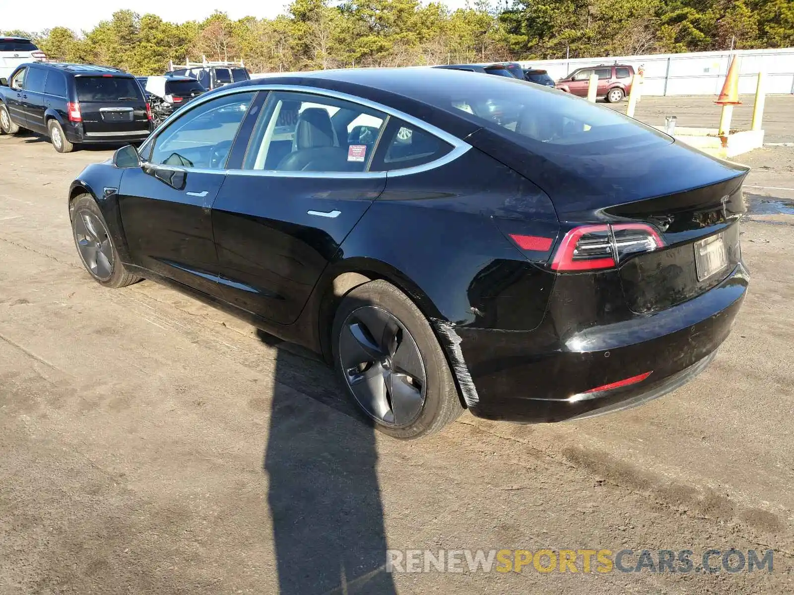 3 Photograph of a damaged car 5YJ3E1EB2KF441826 TESLA MODEL 3 2019