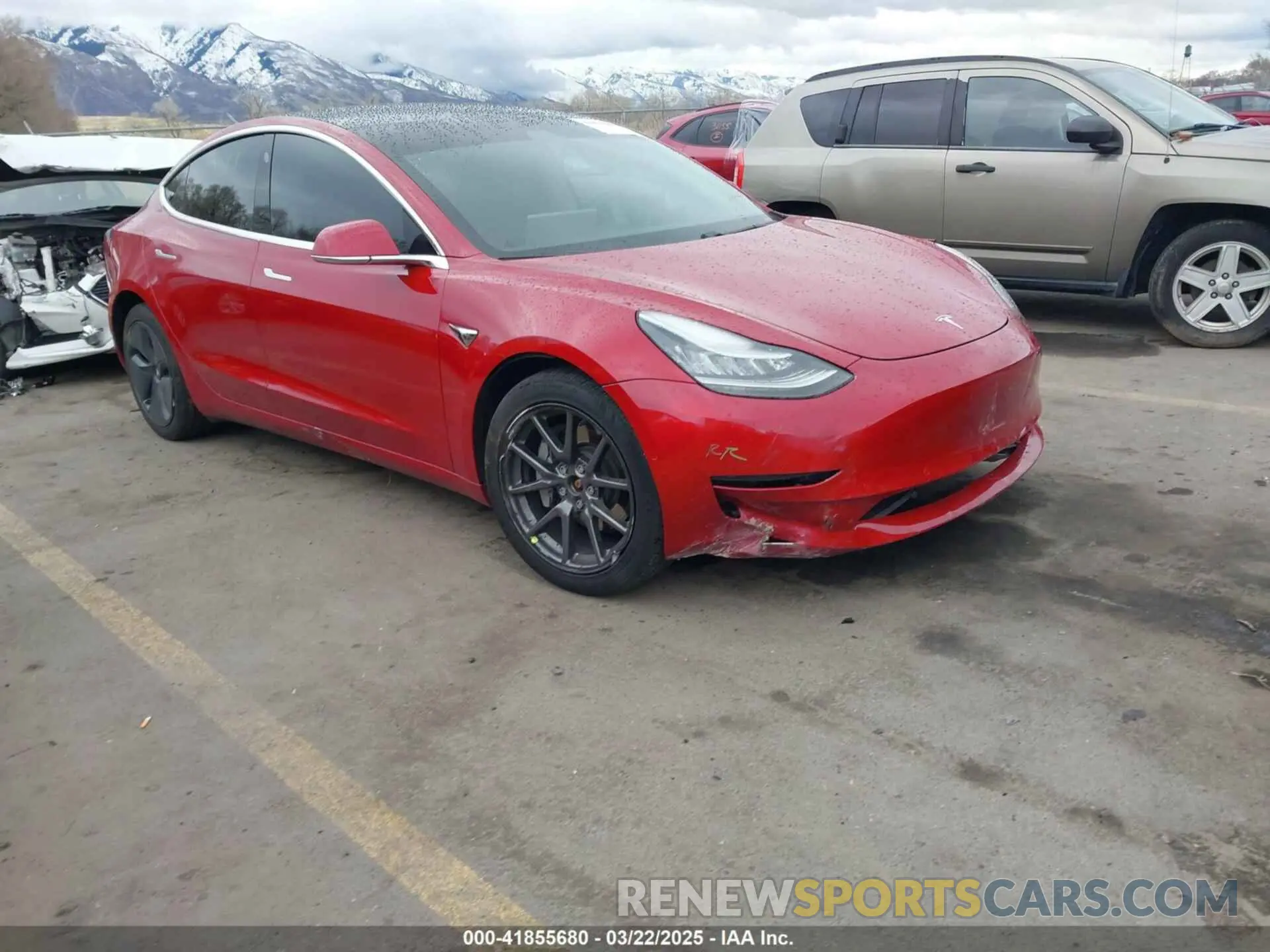 1 Photograph of a damaged car 5YJ3E1EB2KF452406 TESLA MODEL 3 2019