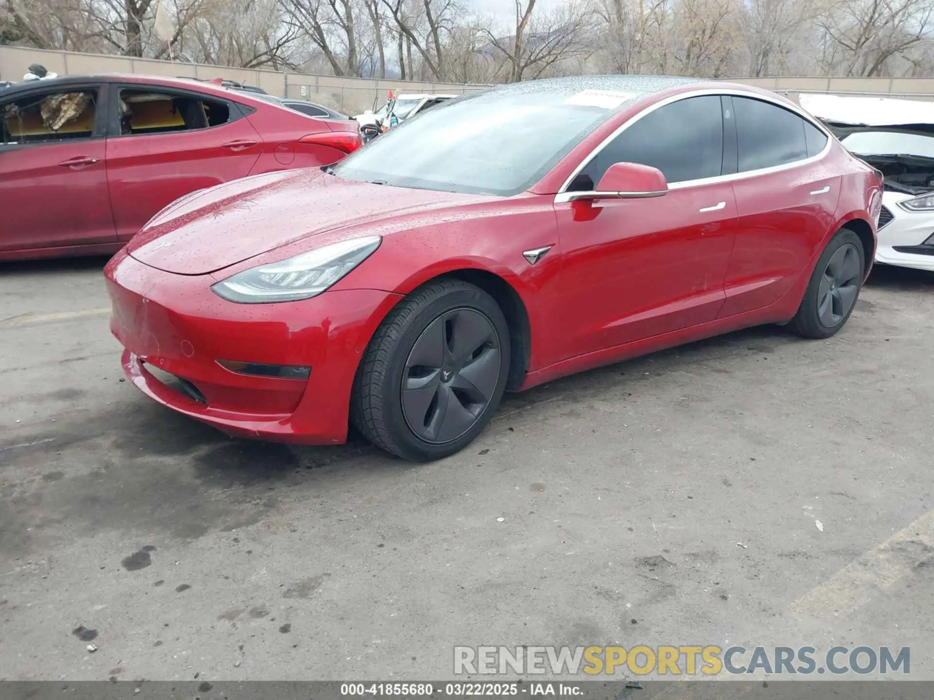 2 Photograph of a damaged car 5YJ3E1EB2KF452406 TESLA MODEL 3 2019