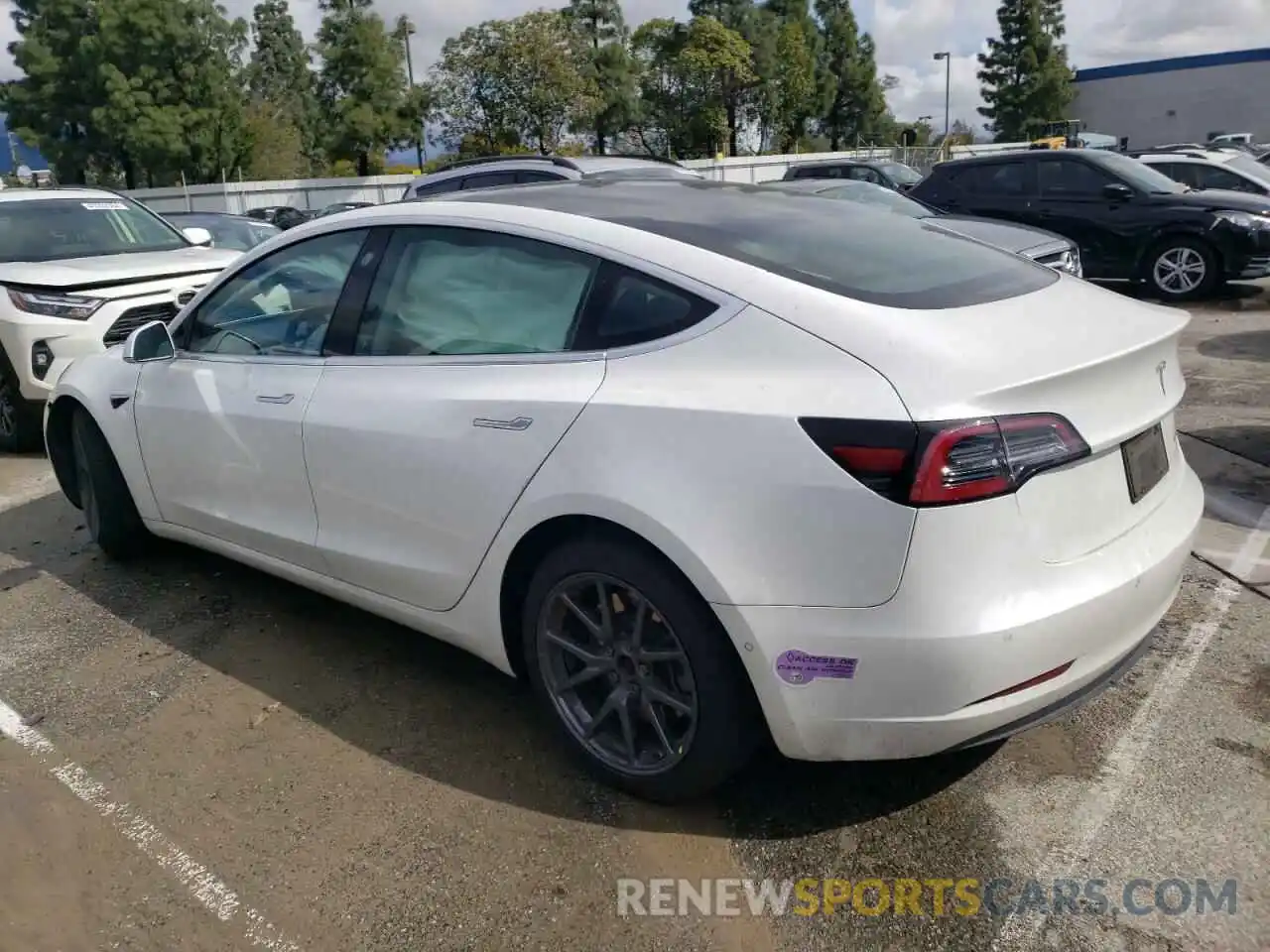 2 Photograph of a damaged car 5YJ3E1EB2KF452907 TESLA MODEL 3 2019