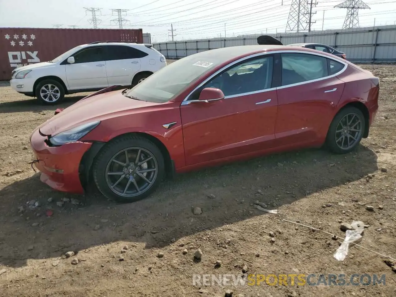 1 Photograph of a damaged car 5YJ3E1EB2KF453734 TESLA MODEL 3 2019