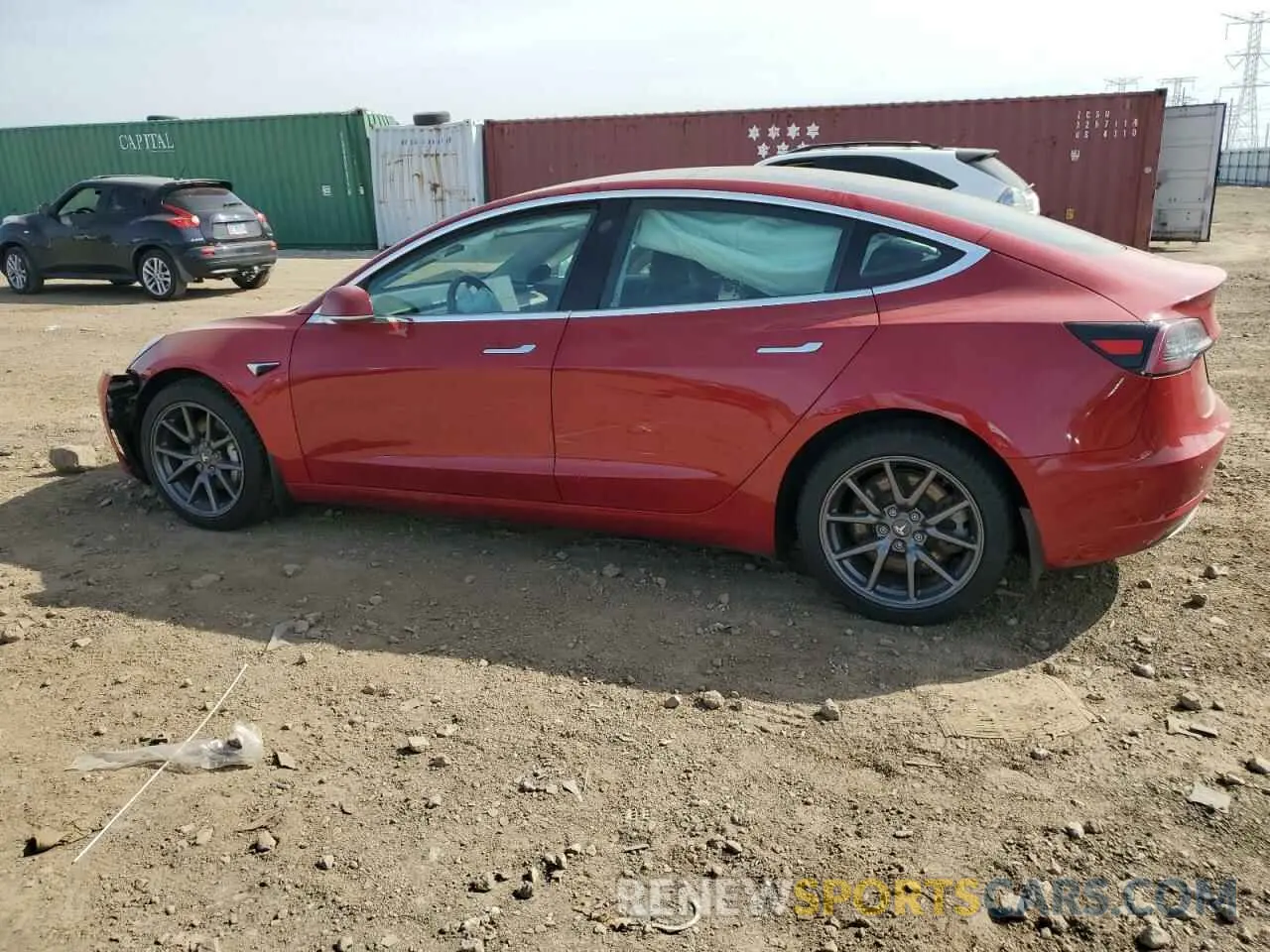 2 Photograph of a damaged car 5YJ3E1EB2KF453734 TESLA MODEL 3 2019