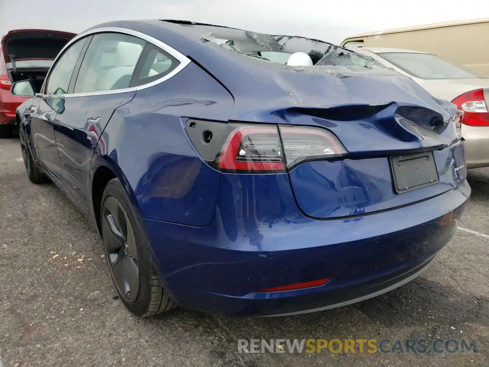 3 Photograph of a damaged car 5YJ3E1EB2KF454415 TESLA MODEL 3 2019