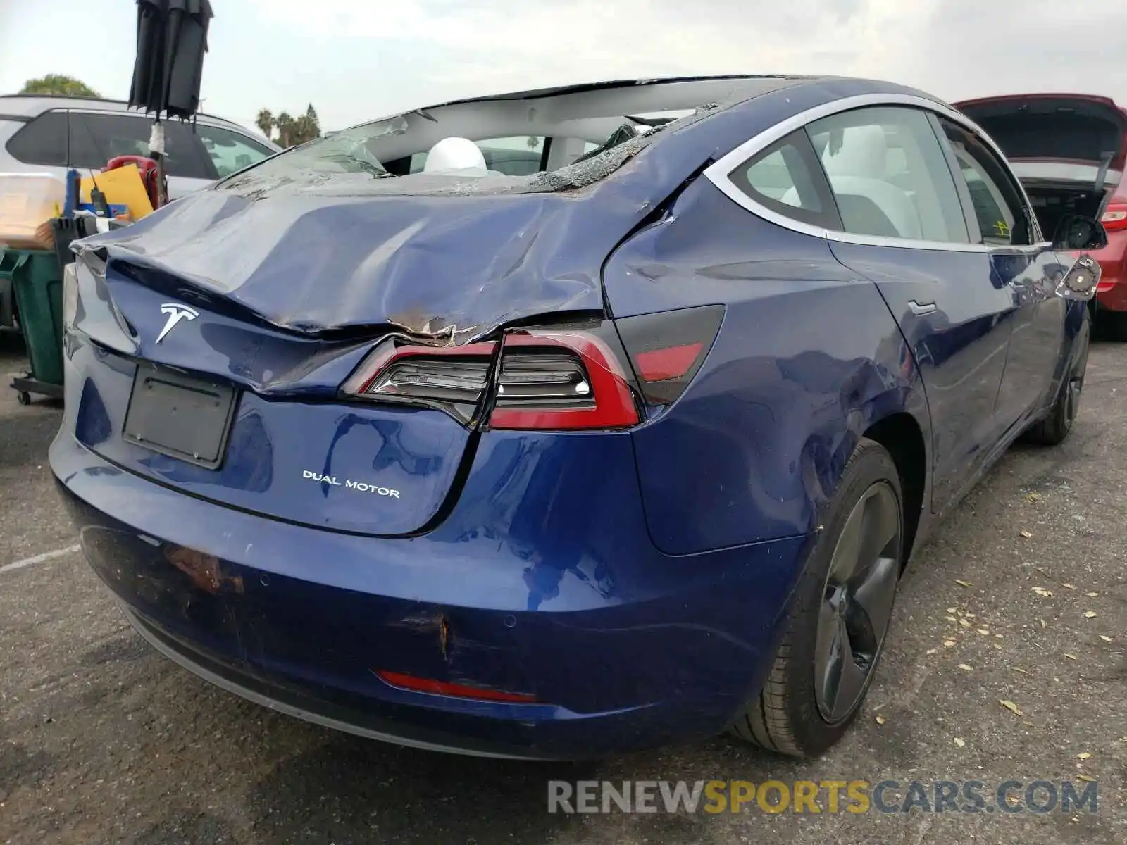 4 Photograph of a damaged car 5YJ3E1EB2KF454415 TESLA MODEL 3 2019