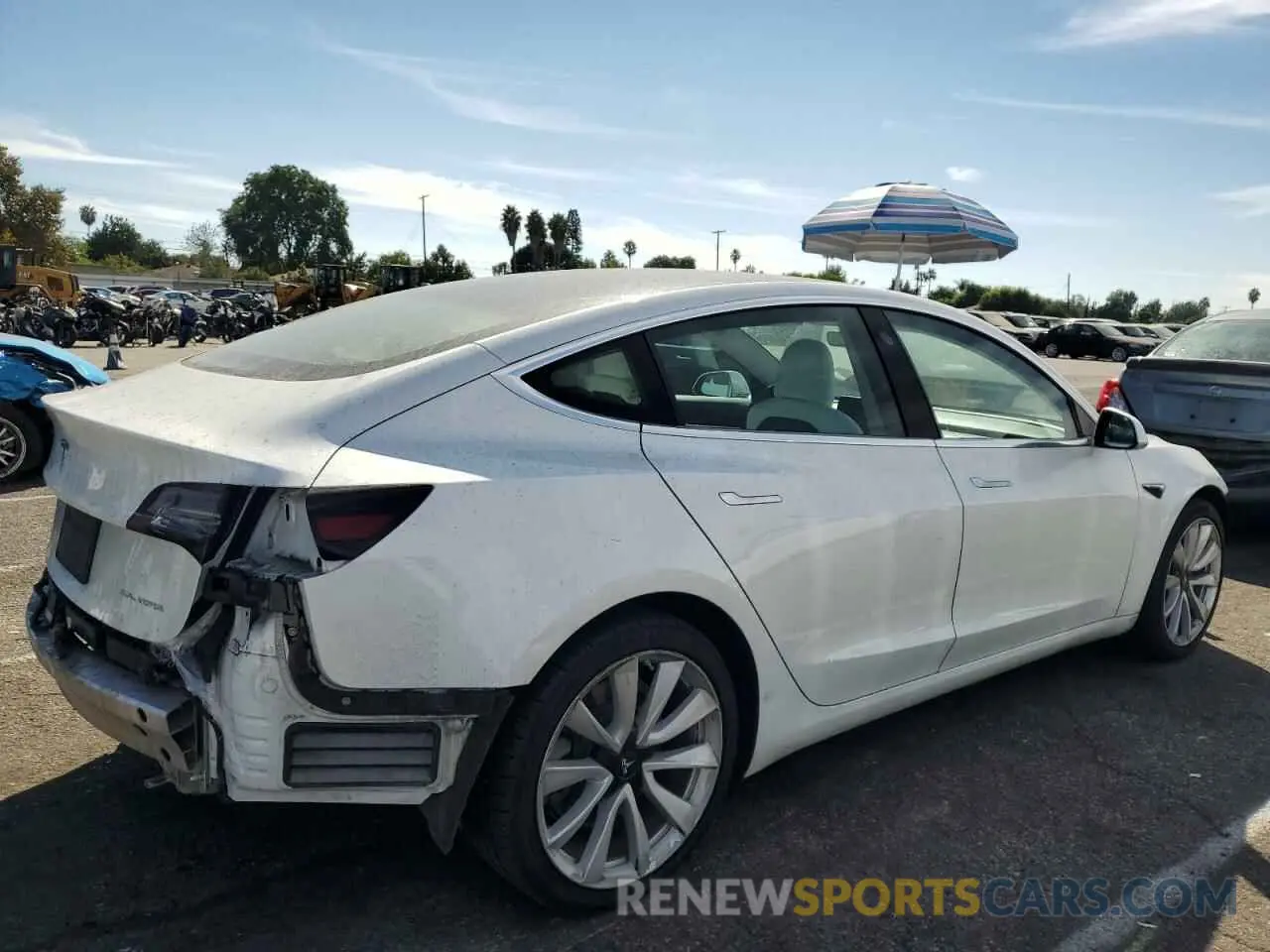 3 Photograph of a damaged car 5YJ3E1EB2KF454706 TESLA MODEL 3 2019