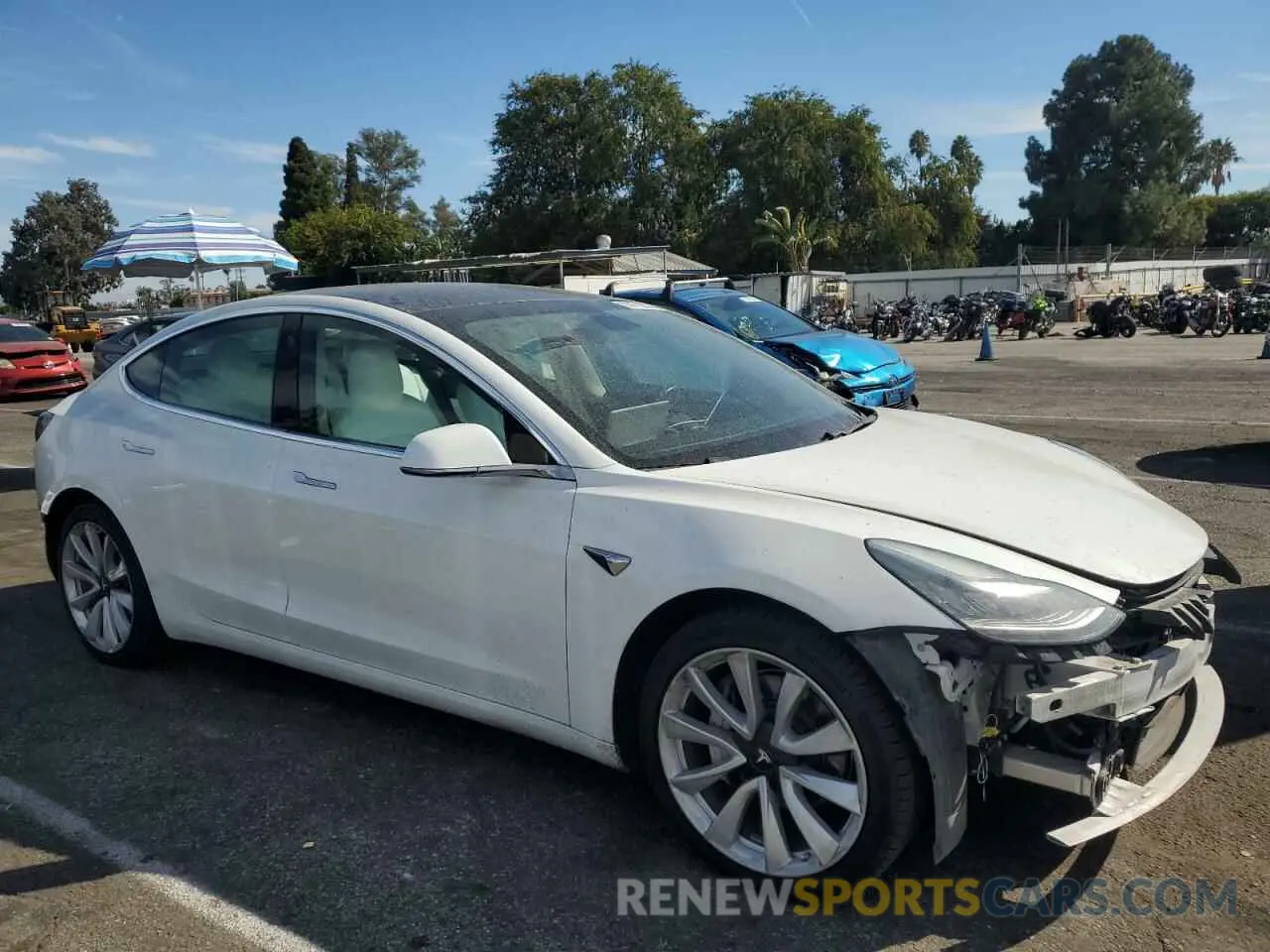 4 Photograph of a damaged car 5YJ3E1EB2KF454706 TESLA MODEL 3 2019