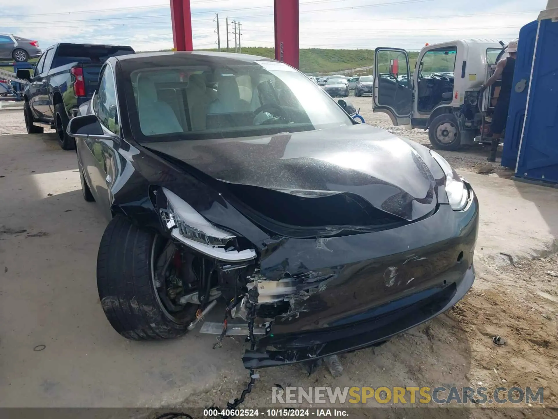 1 Photograph of a damaged car 5YJ3E1EB2KF455015 TESLA MODEL 3 2019