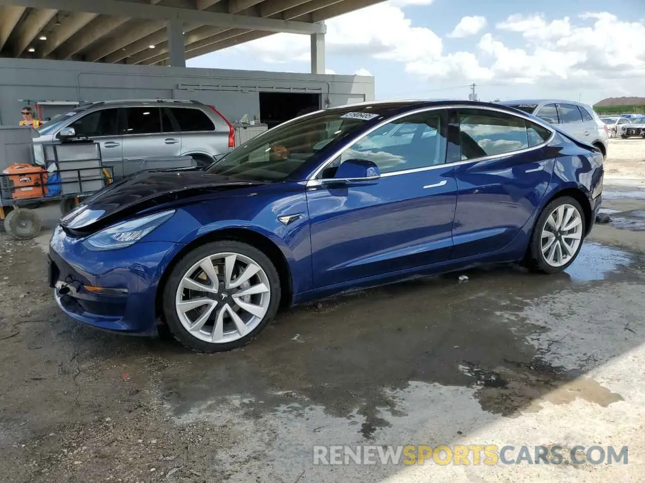 1 Photograph of a damaged car 5YJ3E1EB2KF465107 TESLA MODEL 3 2019