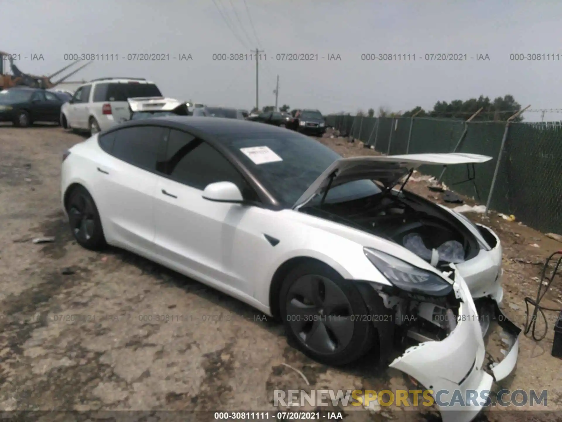 1 Photograph of a damaged car 5YJ3E1EB2KF469805 TESLA MODEL 3 2019