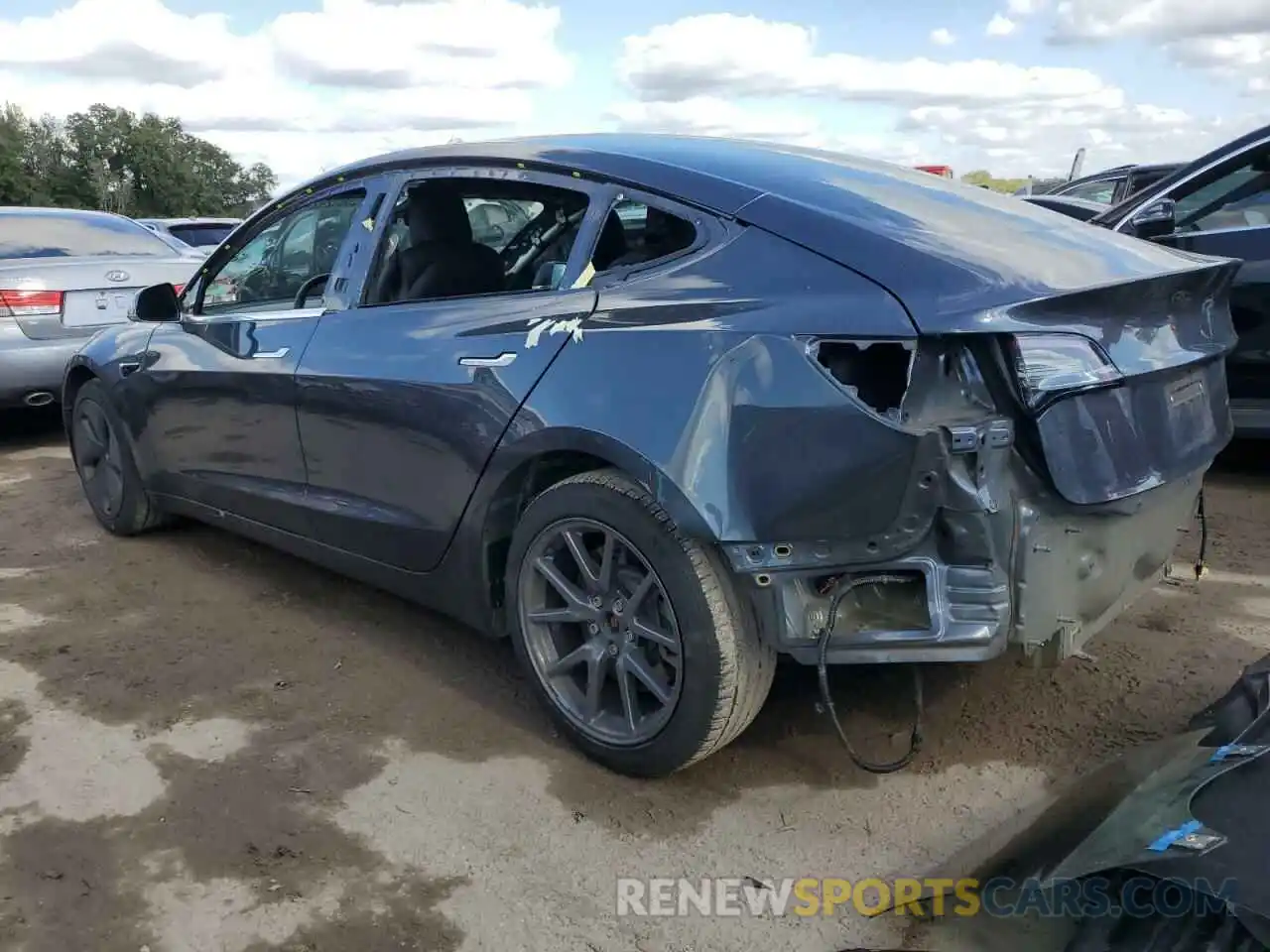 2 Photograph of a damaged car 5YJ3E1EB2KF477290 TESLA MODEL 3 2019