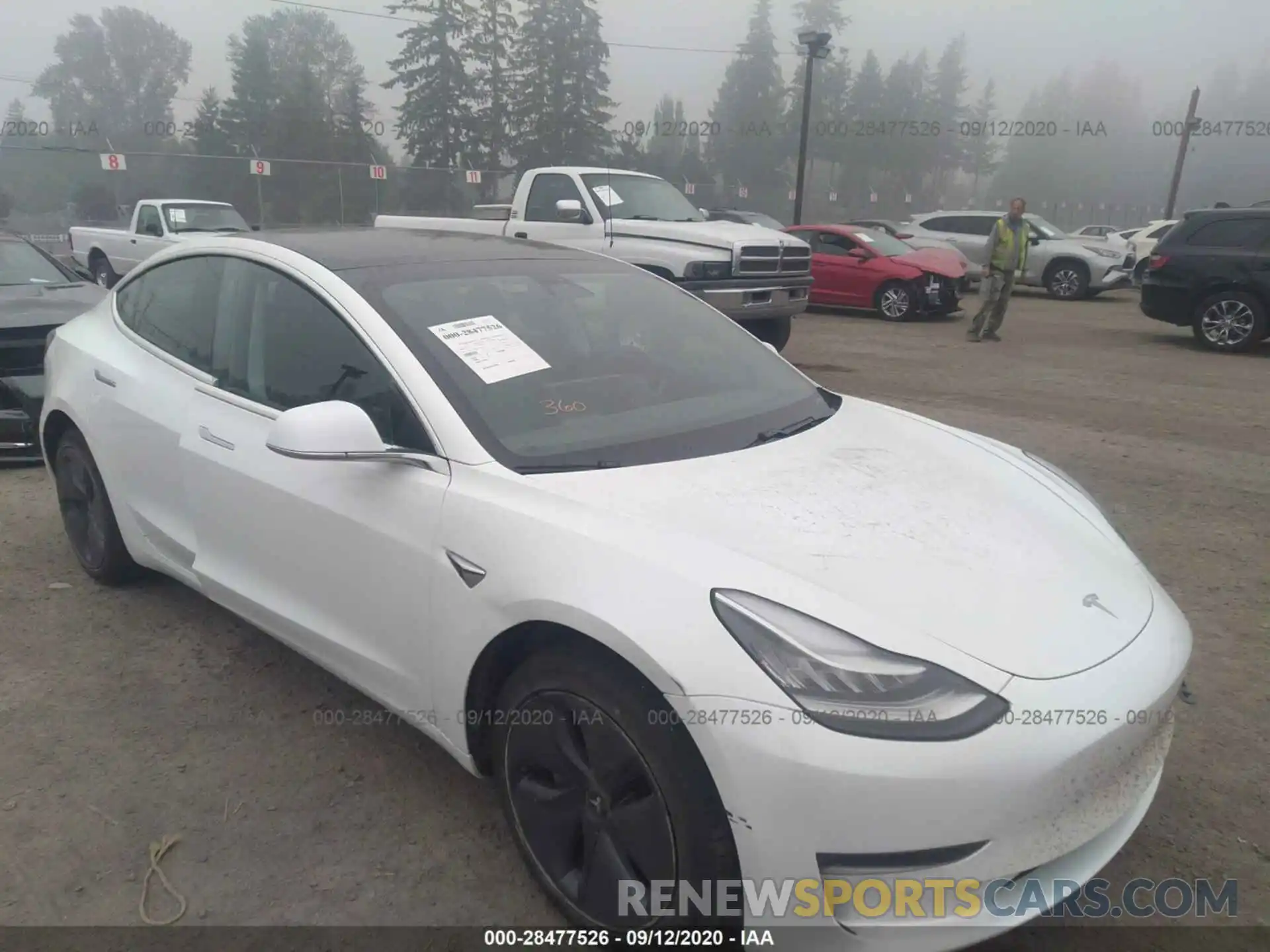 1 Photograph of a damaged car 5YJ3E1EB2KF510630 TESLA MODEL 3 2019