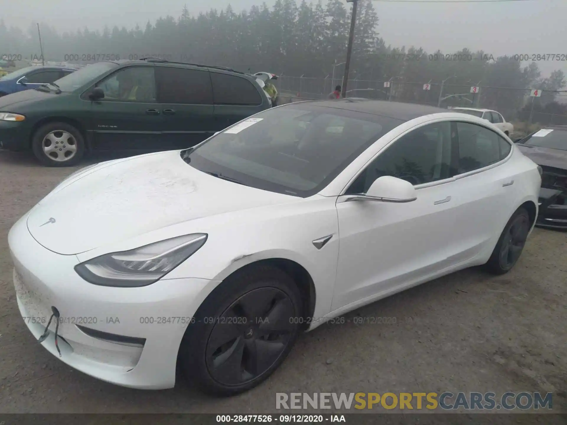 2 Photograph of a damaged car 5YJ3E1EB2KF510630 TESLA MODEL 3 2019