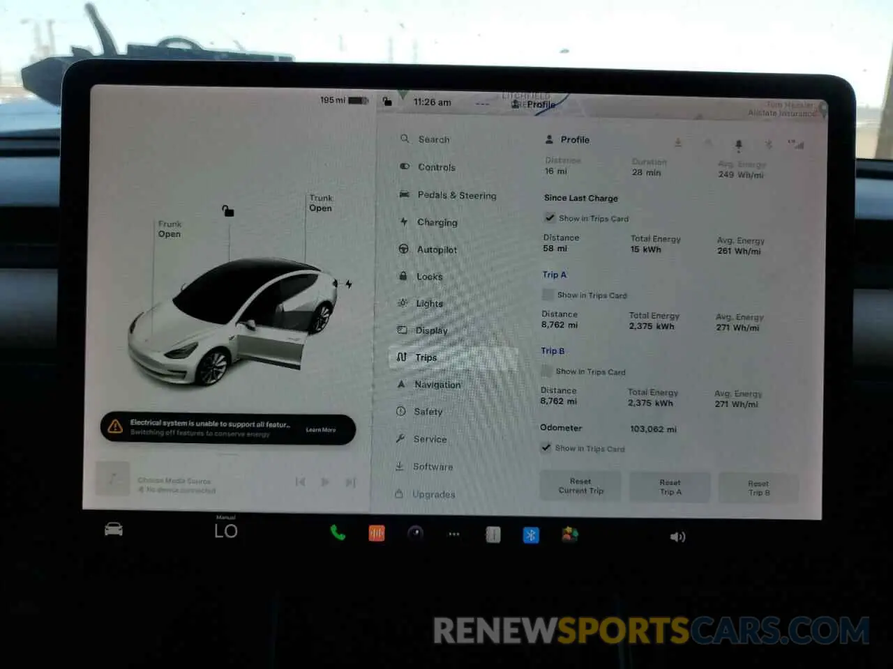 9 Photograph of a damaged car 5YJ3E1EB2KF512667 TESLA MODEL 3 2019