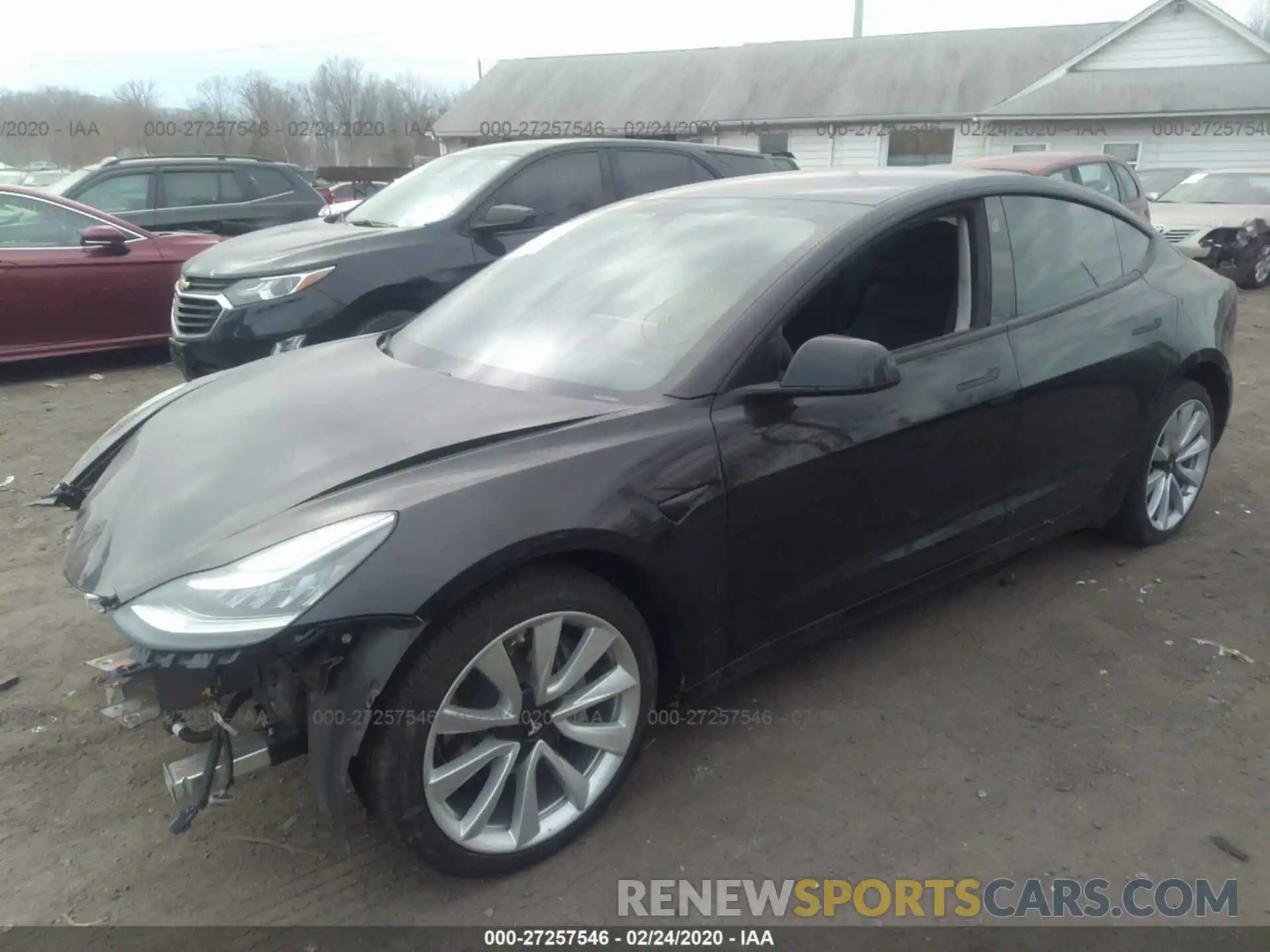 2 Photograph of a damaged car 5YJ3E1EB3KF191884 TESLA MODEL 3 2019