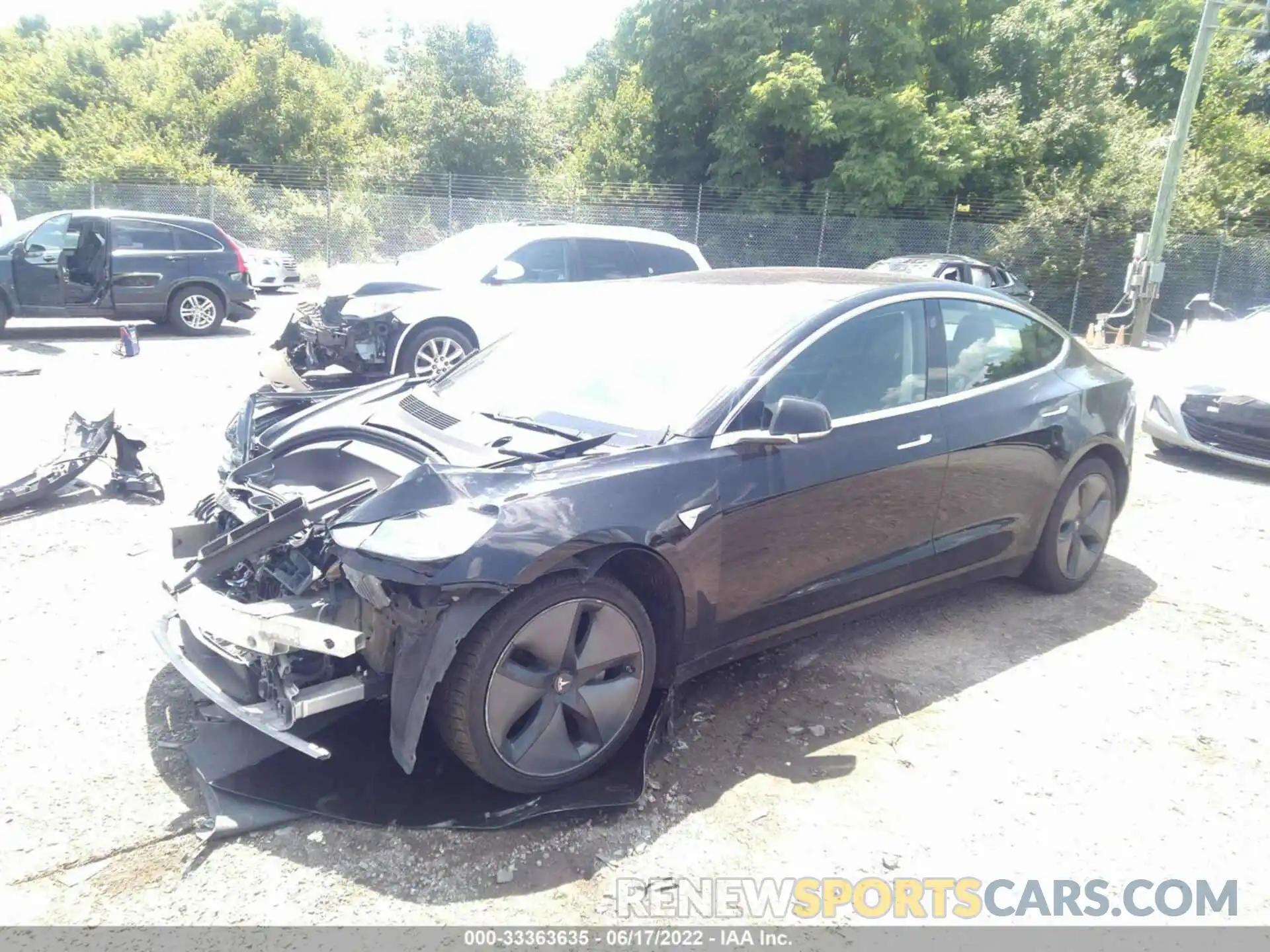 2 Photograph of a damaged car 5YJ3E1EB3KF193490 TESLA MODEL 3 2019