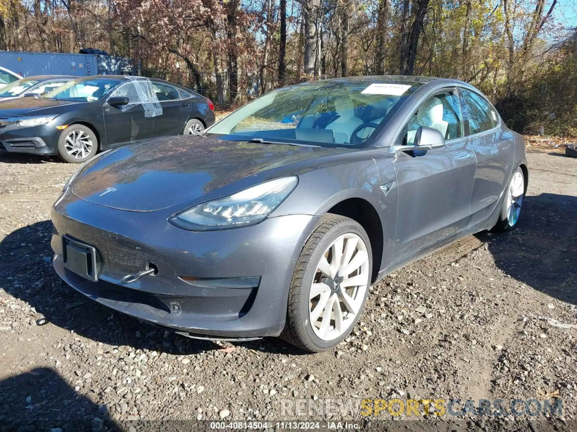 2 Photograph of a damaged car 5YJ3E1EB3KF195725 TESLA MODEL 3 2019