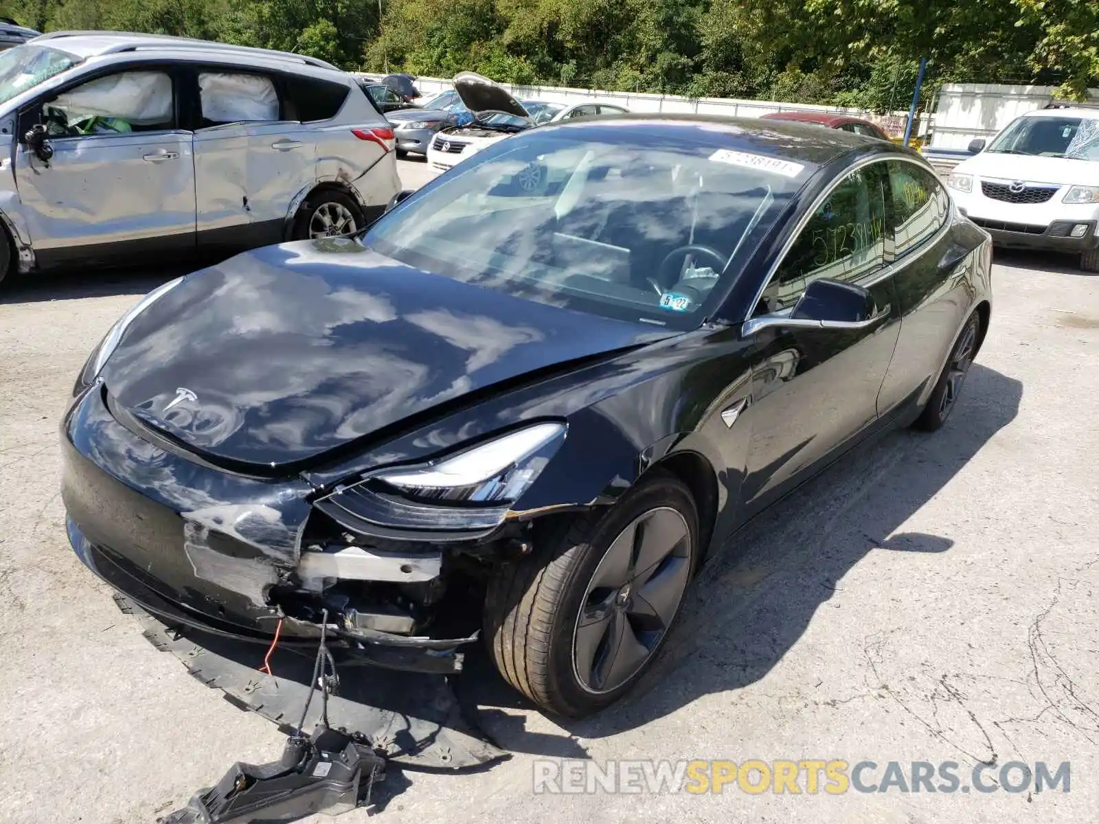 2 Photograph of a damaged car 5YJ3E1EB3KF198978 TESLA MODEL 3 2019