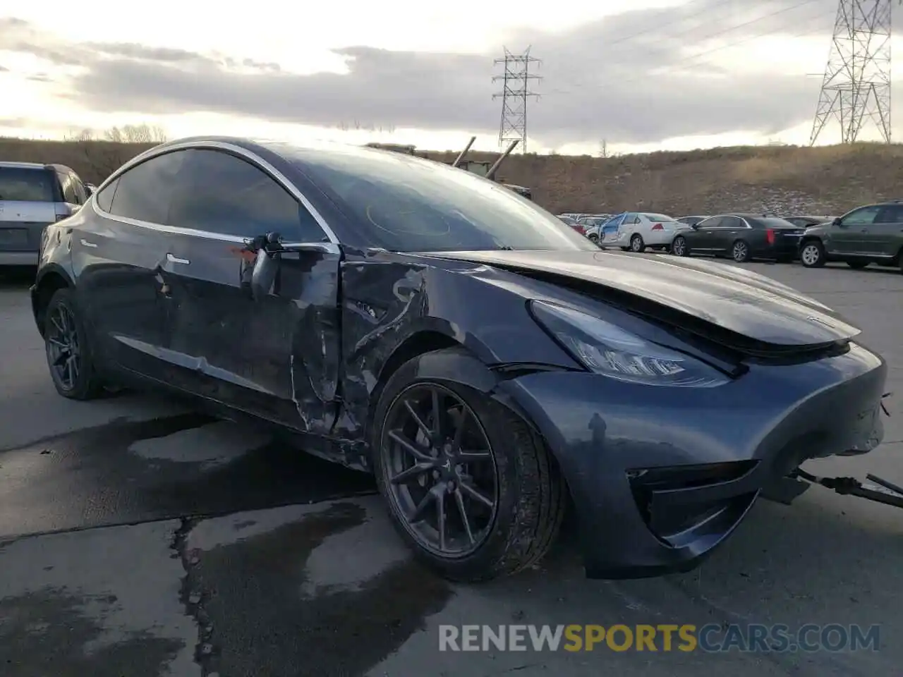 1 Photograph of a damaged car 5YJ3E1EB3KF209719 TESLA MODEL 3 2019