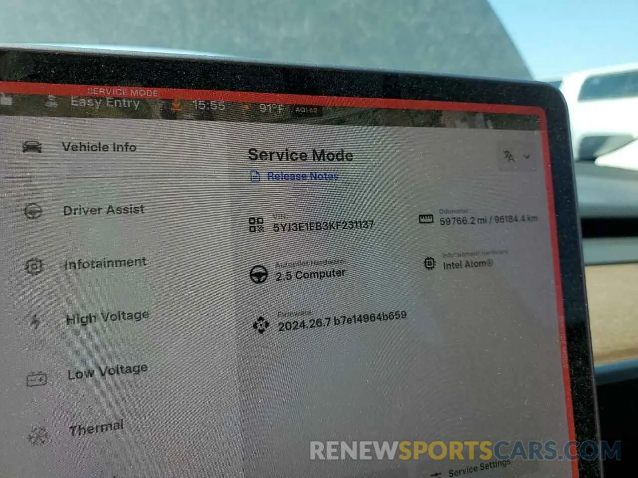 9 Photograph of a damaged car 5YJ3E1EB3KF231137 TESLA MODEL 3 2019