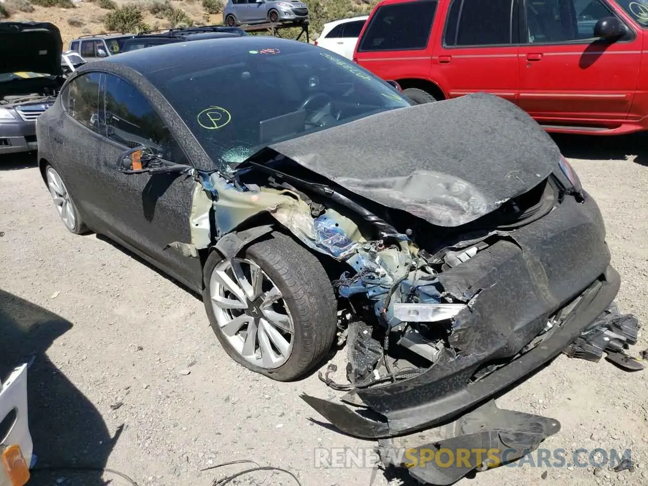 1 Photograph of a damaged car 5YJ3E1EB3KF364934 TESLA MODEL 3 2019